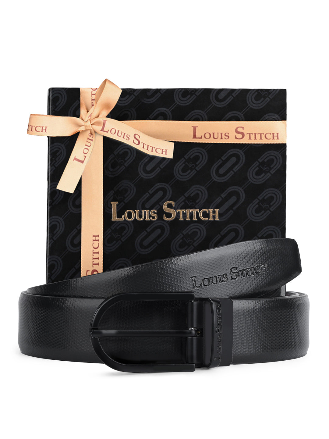 Men's Black & Brown Formal Italian Leather Reversible Belt For Men
