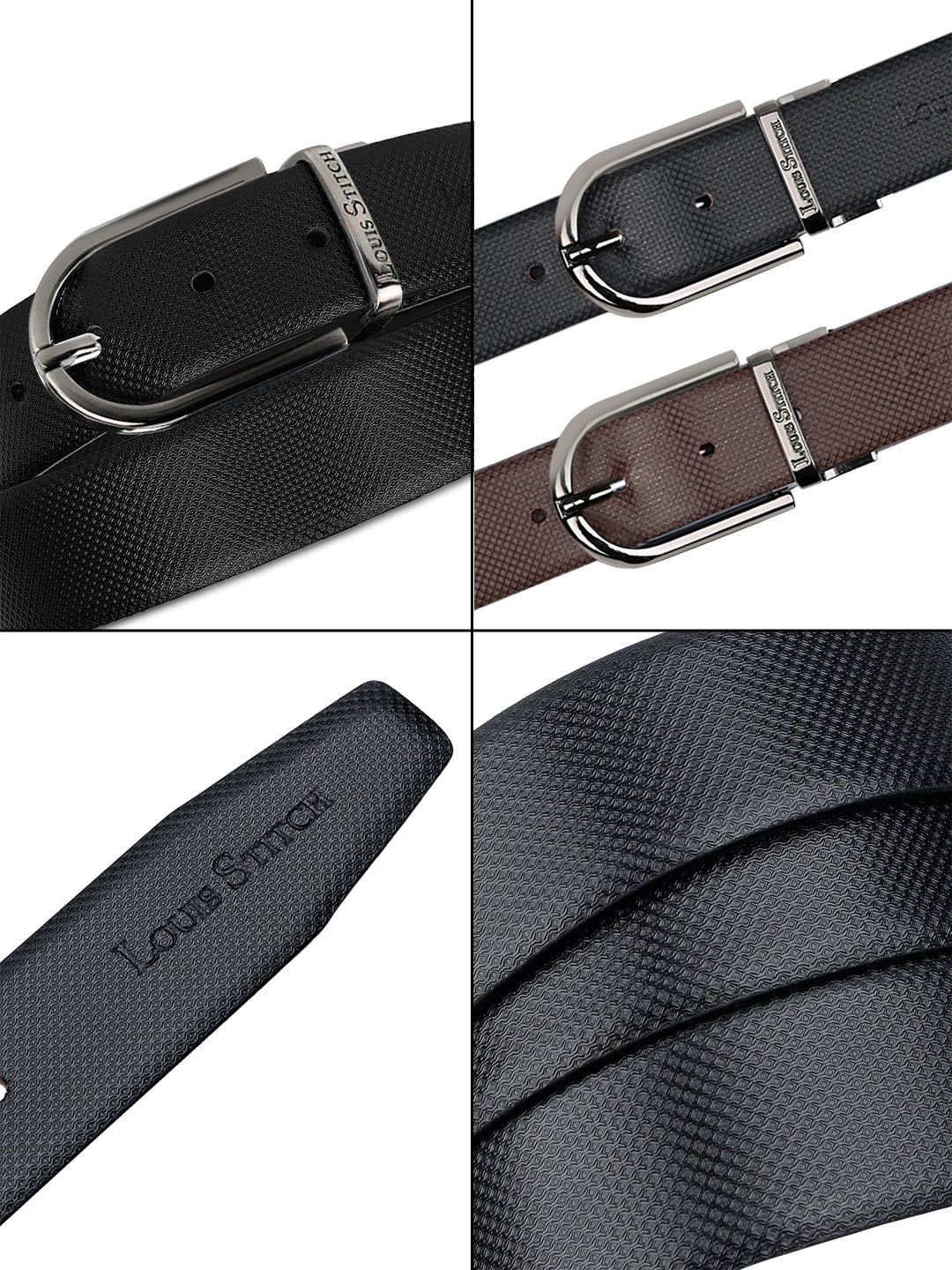 Handcrafted Spanish Leather Reversible Belt For Men