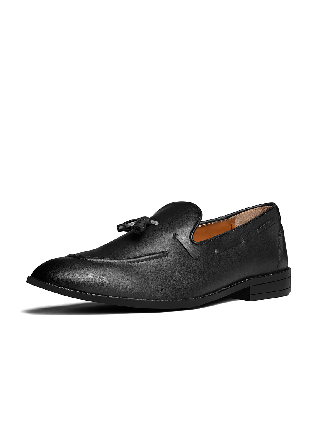Jet Black Handcrafted Tassel Moccasin Slipon