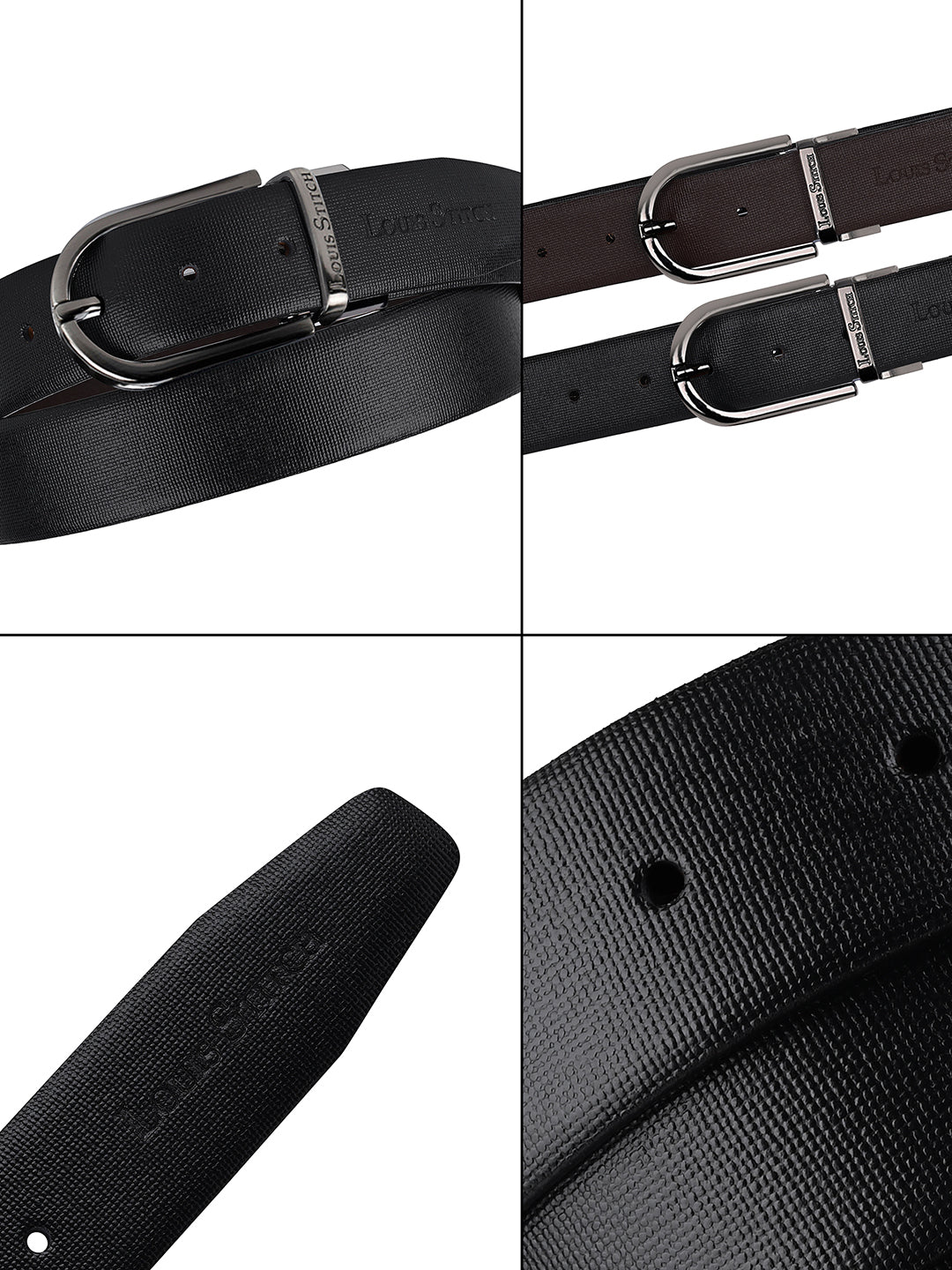 Handcrafted Spanish Leather Reversible Belt For Men