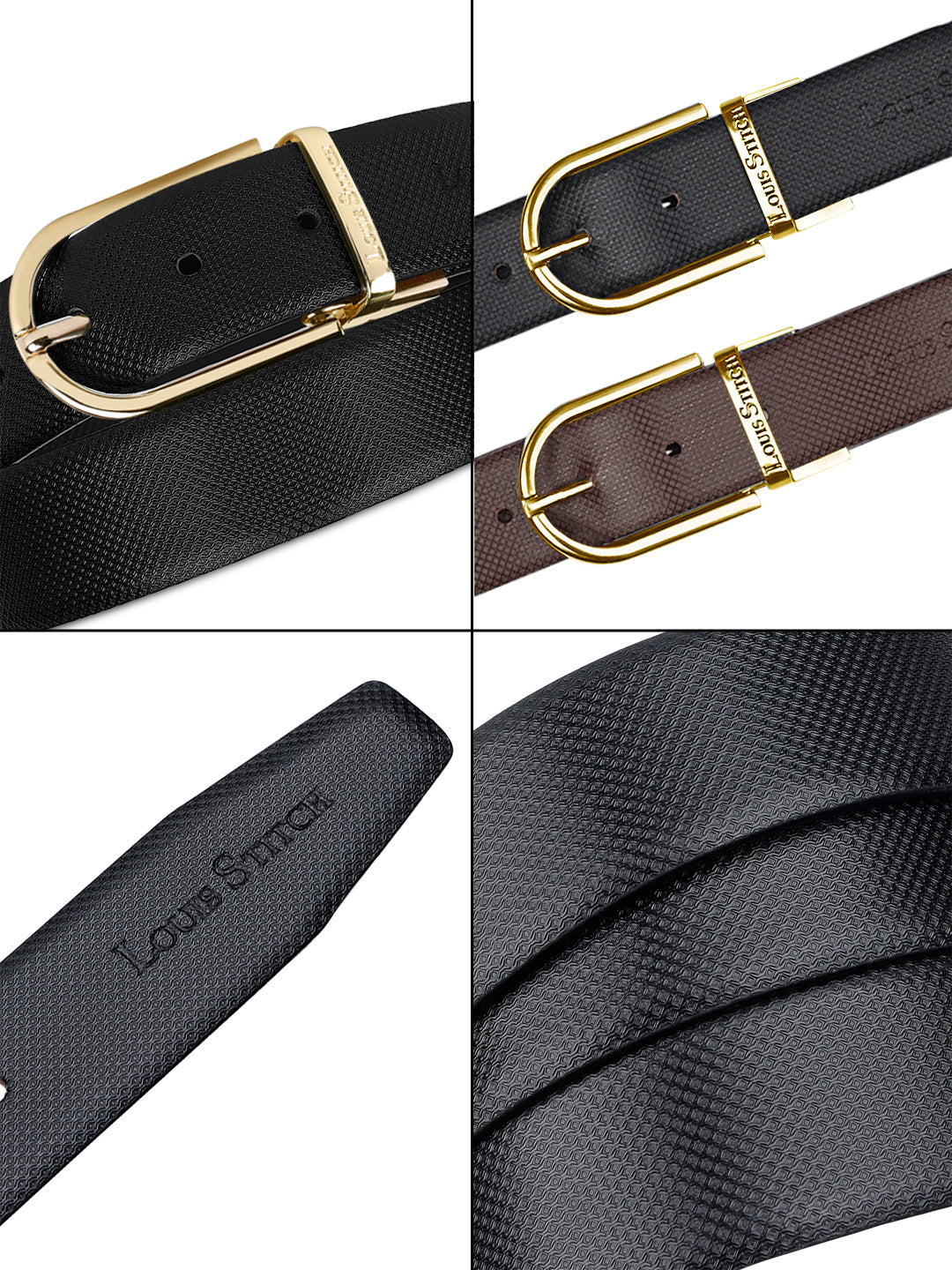 Handcrafted Spanish Leather Reversible Belt For Men