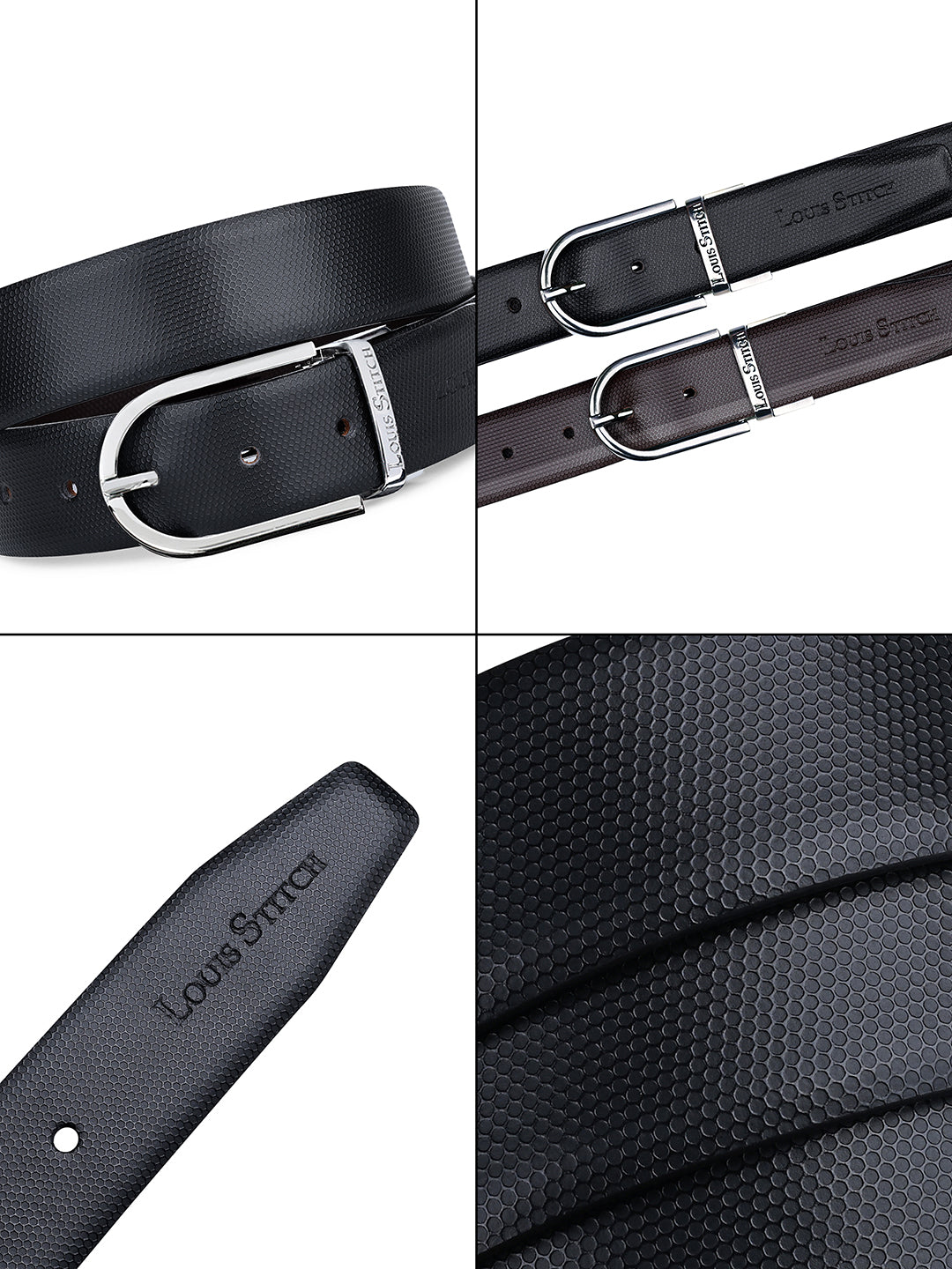 Handcrafted Spanish Leather Reversible Belt For Men
