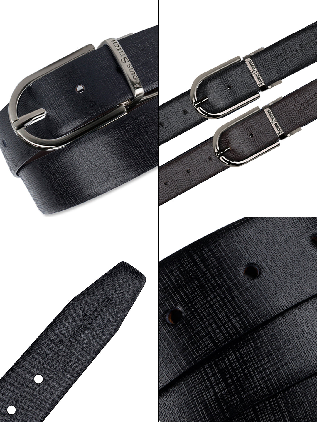 Handcrafted Spanish Leather Reversible Belt For Men