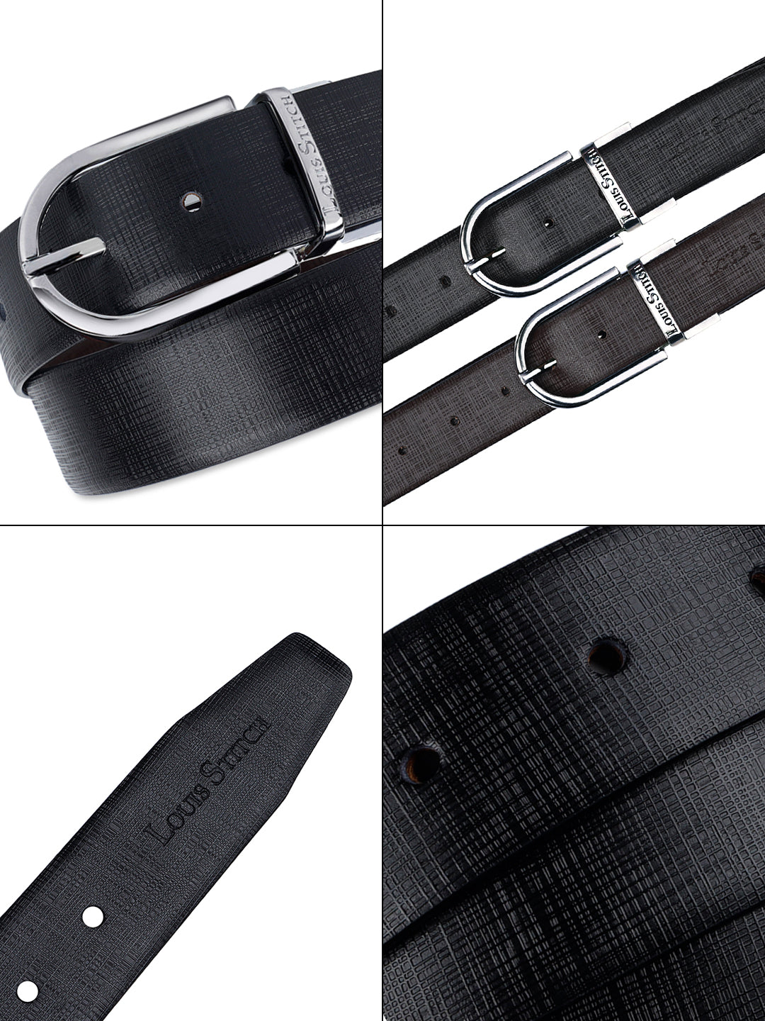Handcrafted Spanish Leather Reversible Belt For Men
