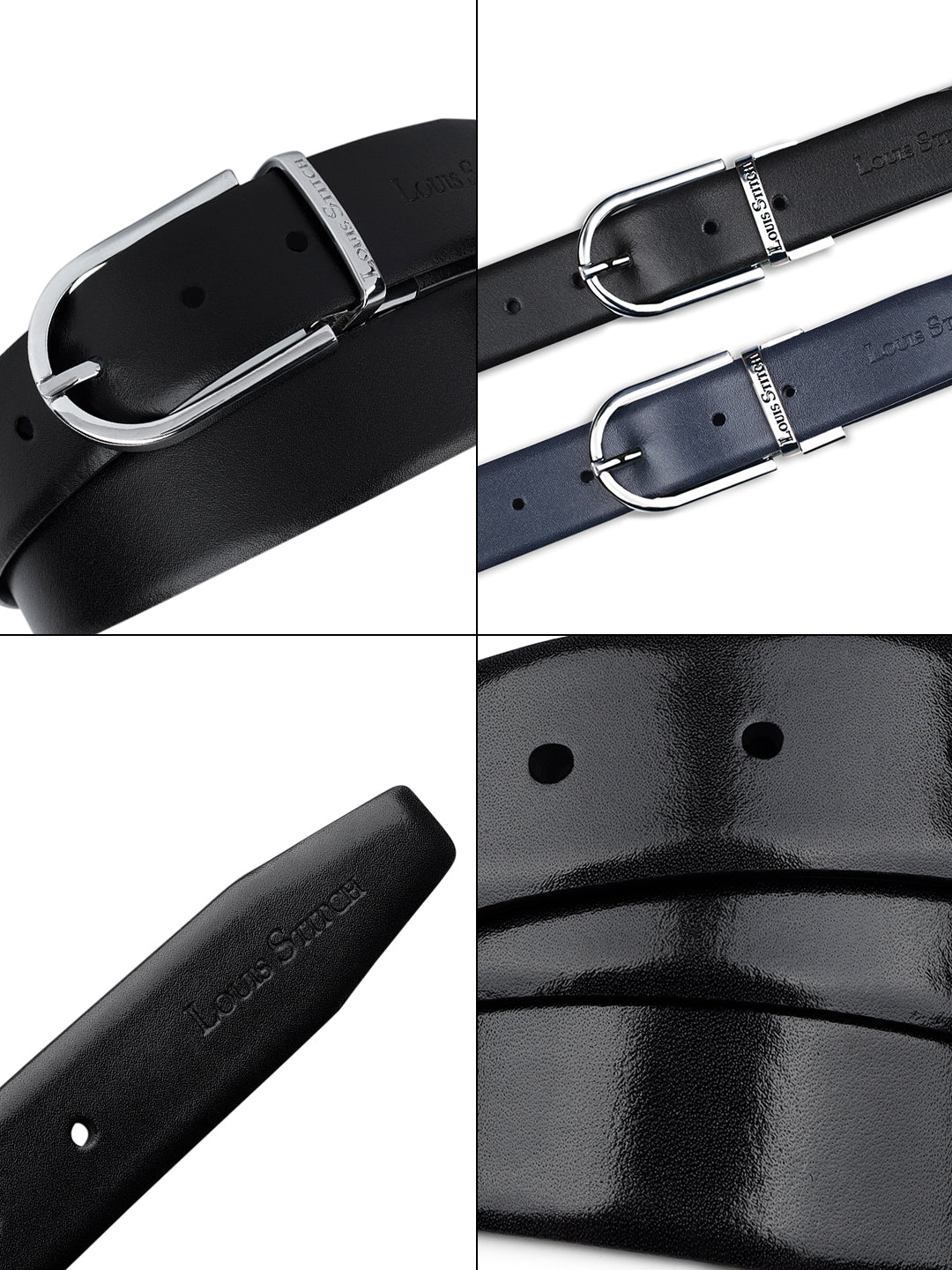 Handcrafted Spanish Leather Reversible Belt For Men