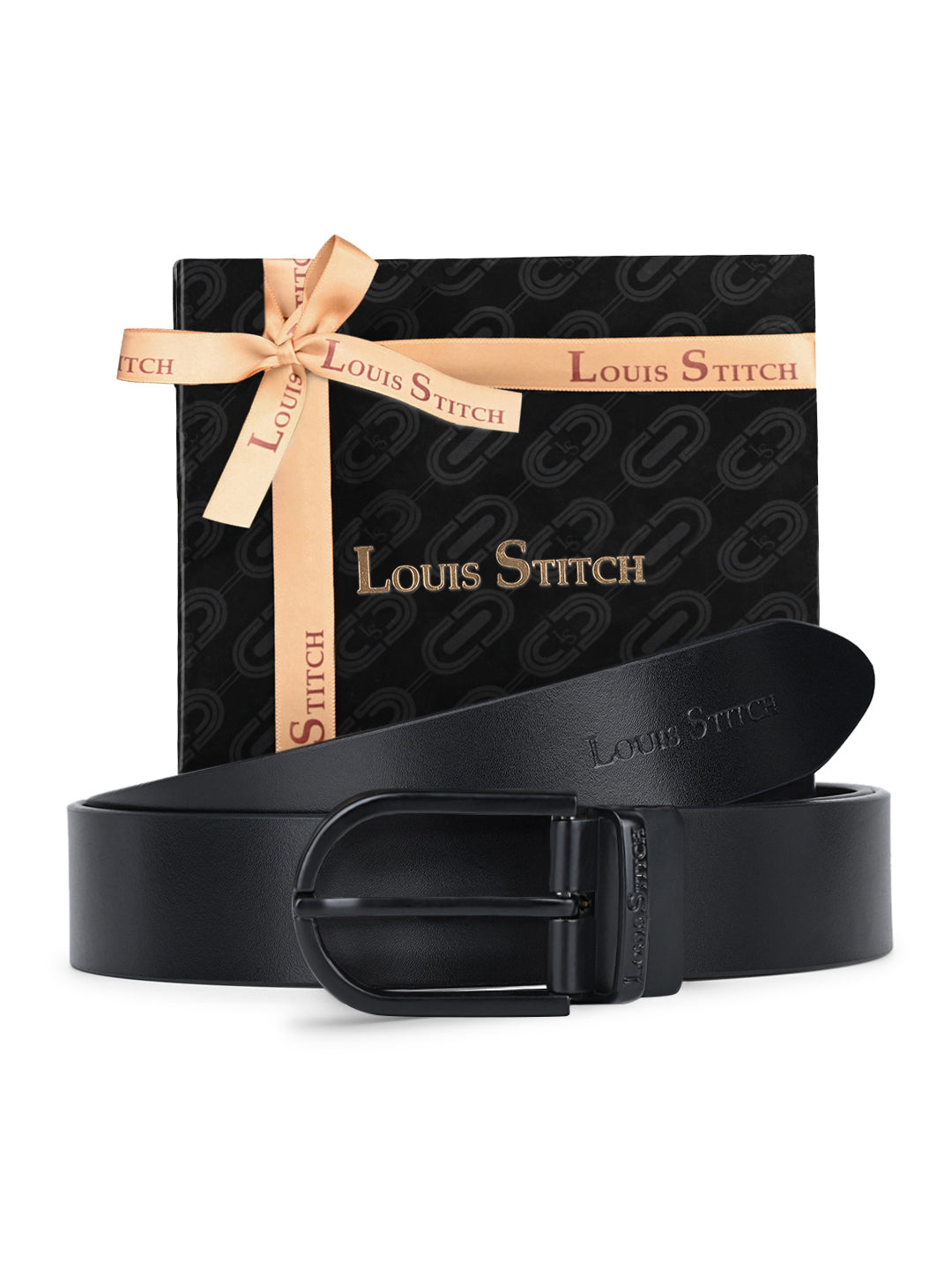 Men's Black & Brown Formal Italian Leather Reversible Belt For Men