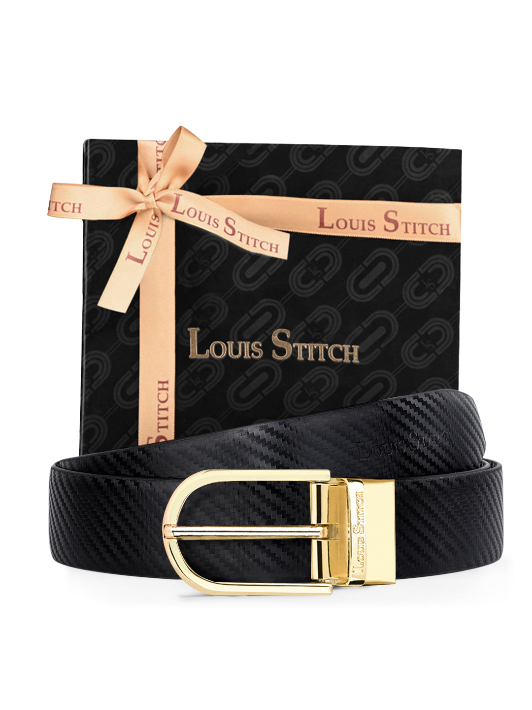 Men's Black & Brown Formal Italian Leather Reversible Belt For Men