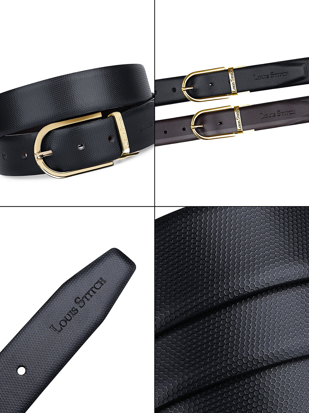 Handcrafted Spanish Leather Reversible Belt For Men