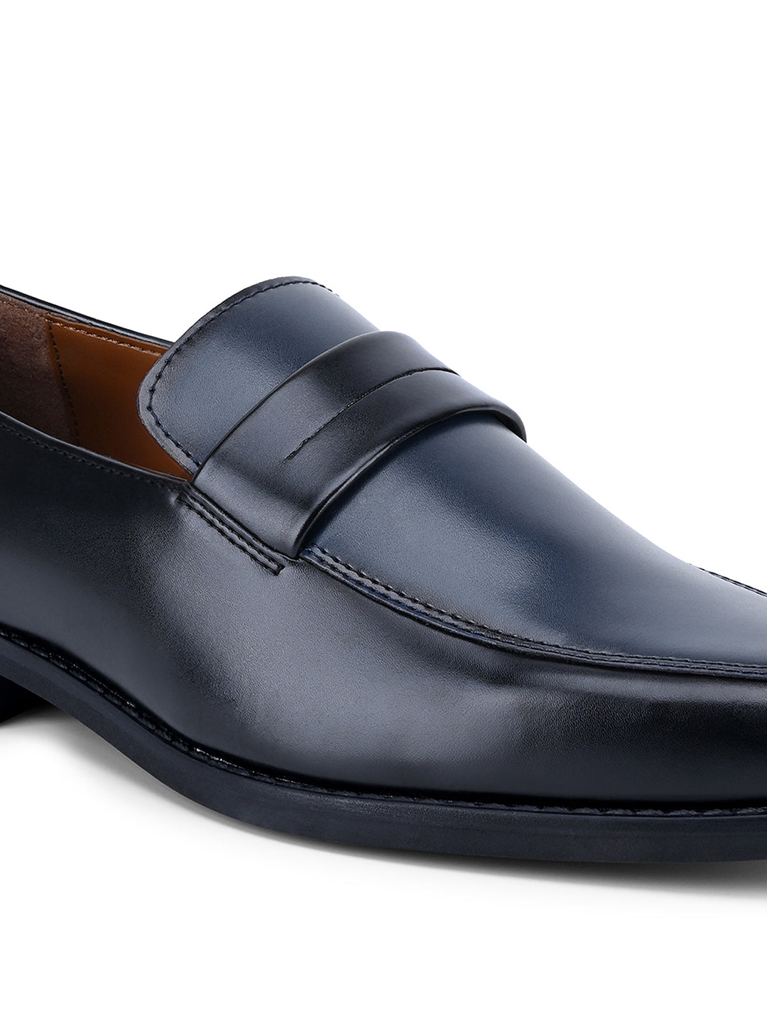 Black and Blue Handcrafted Dual Tone Moccasins Slipon