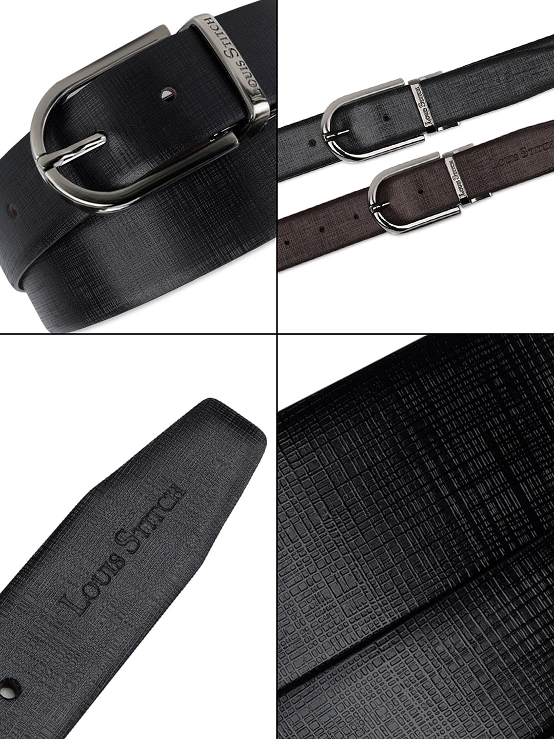 Handcrafted Spanish Leather Reversible Belt For Men