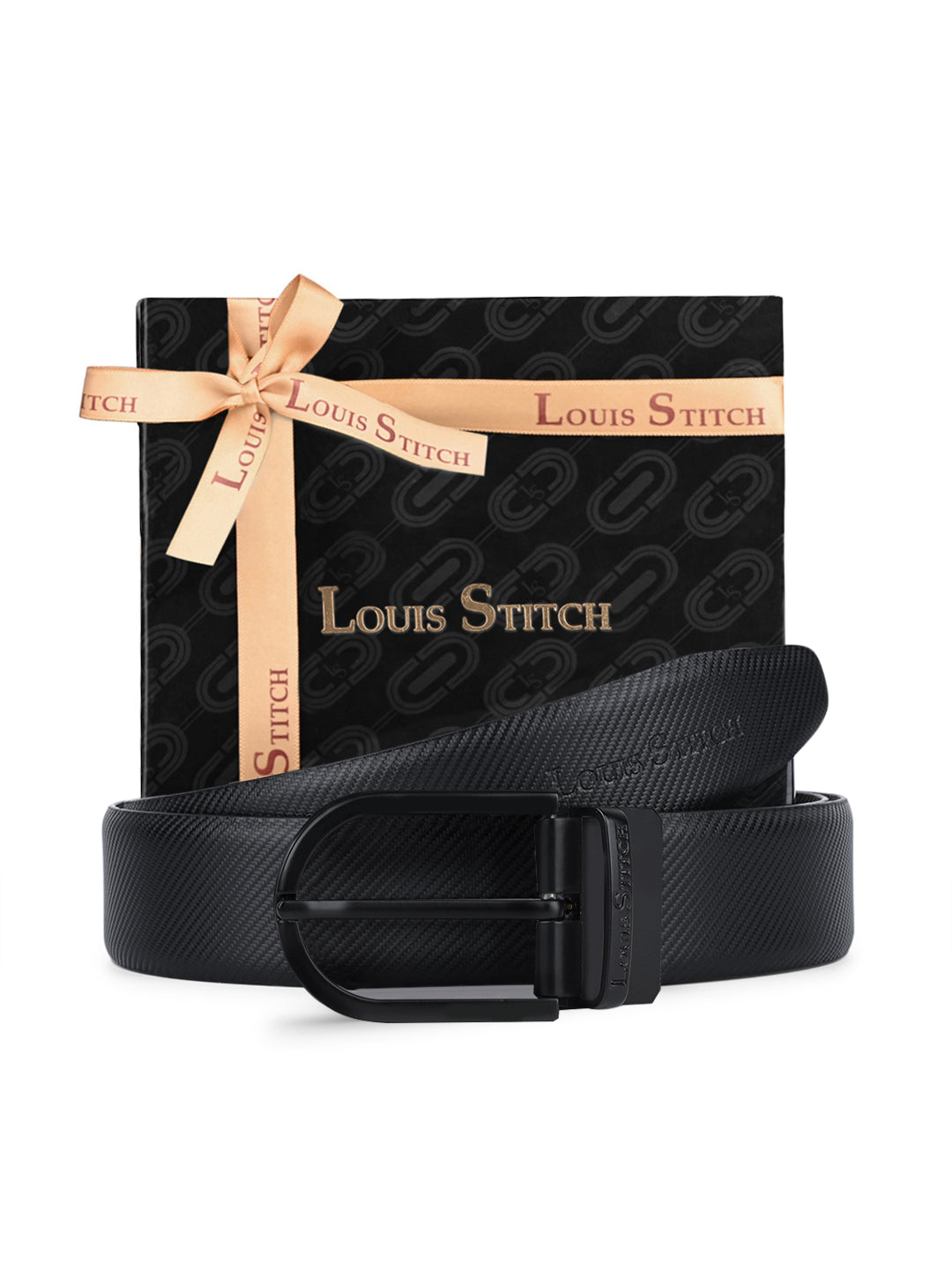 Men's Black & Brown Formal Italian Leather Reversible Belt For Men