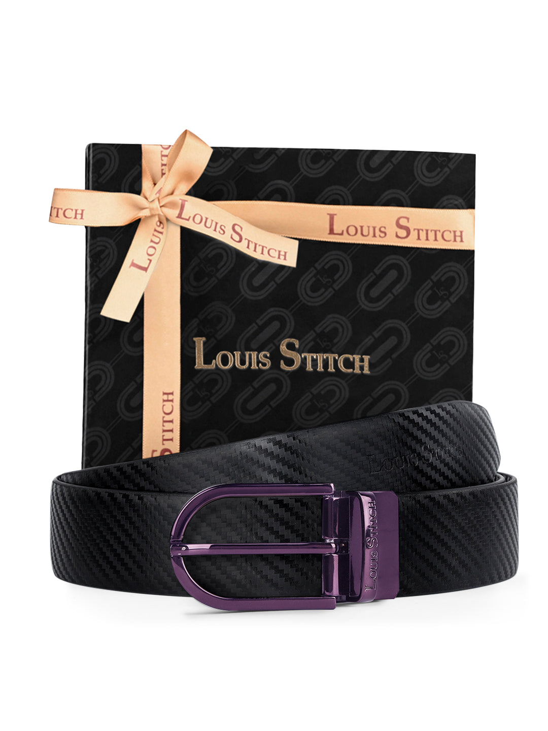 Men's Black & Brown Formal Italian Leather Reversible Belt For Men
