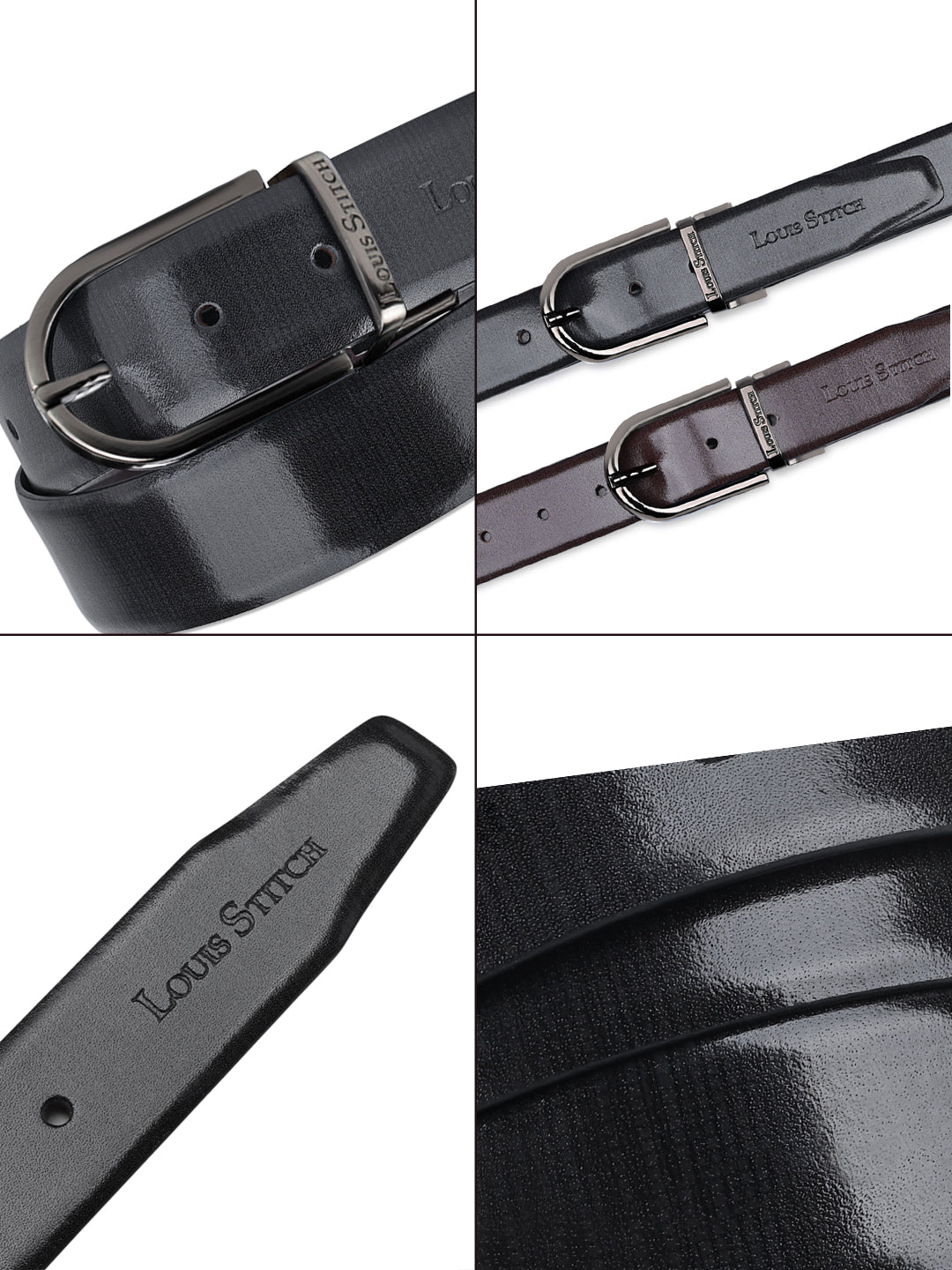 Handcrafted Spanish Leather Reversible Belt For Men