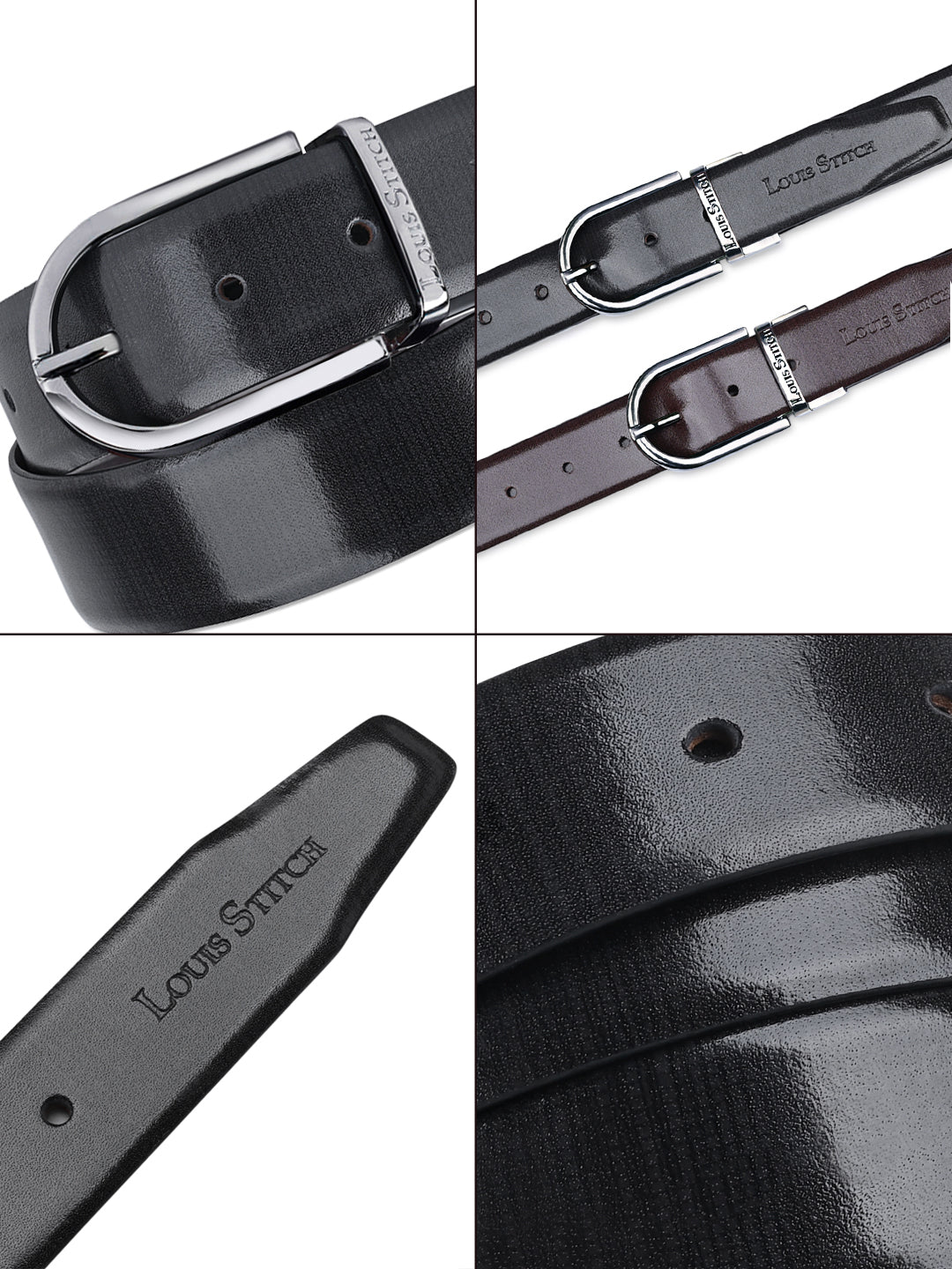 Handcrafted Spanish Leather Reversible Belt For Men