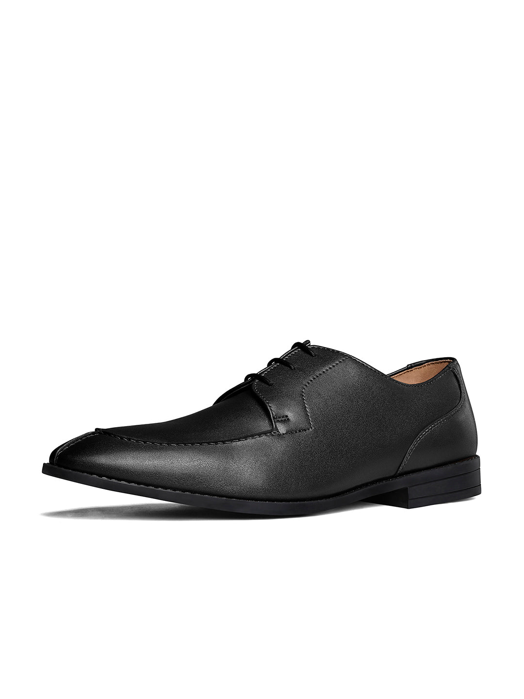 Jet Black Handcrafted Derby Laceups Shoes