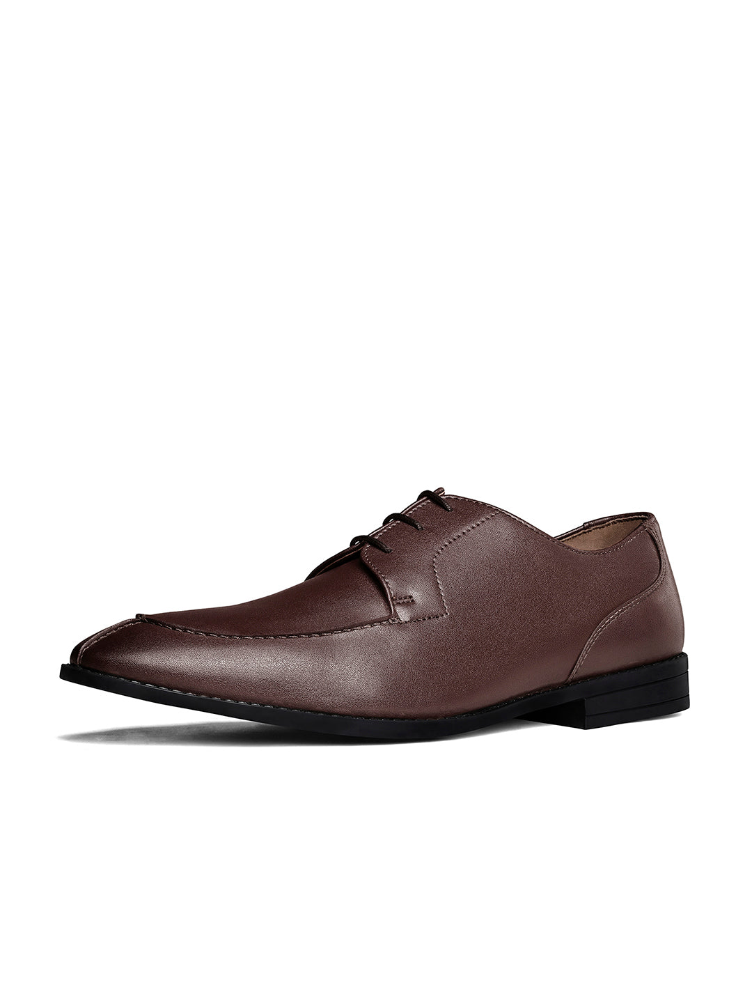Brunette Brown Handcrafted Derby Laceups Shoes