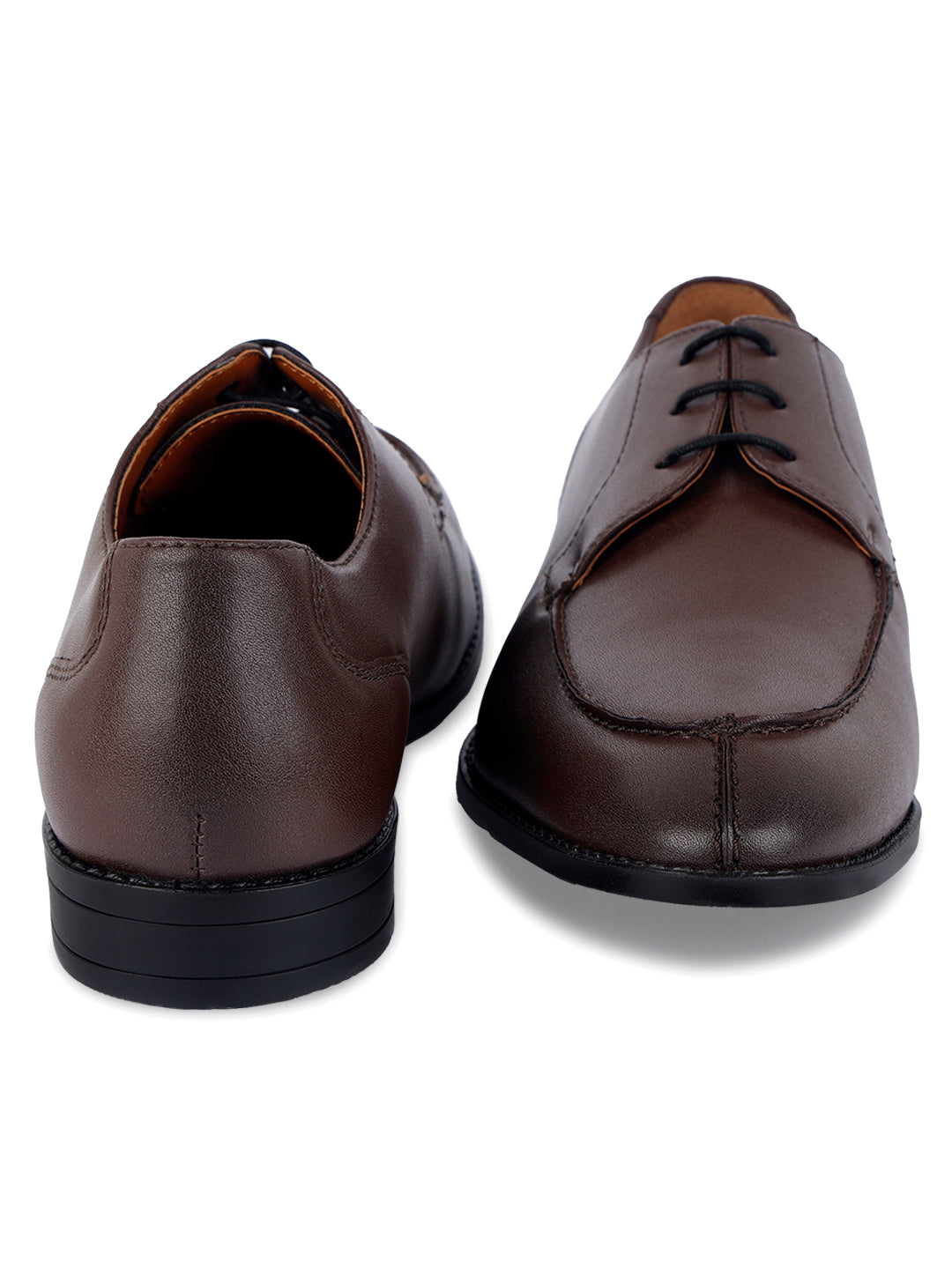 Brunette Brown Handcrafted Derby Laceups Shoes