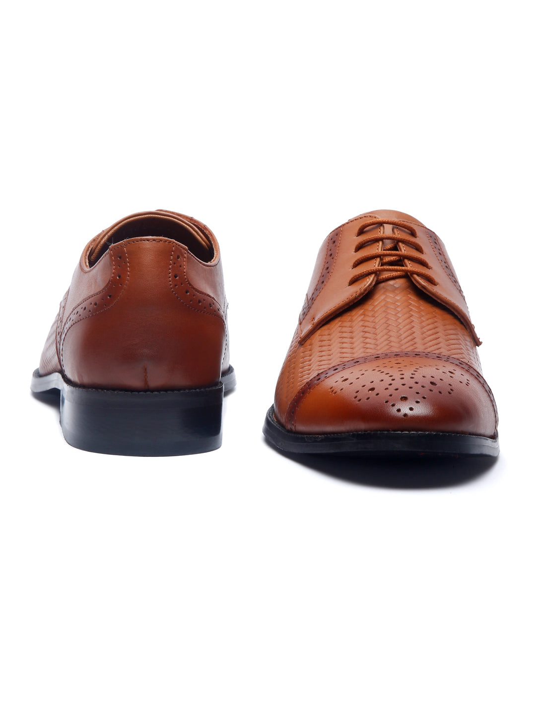 Russet Tan Handmade Premium Italian Leather Weaved Oxfords