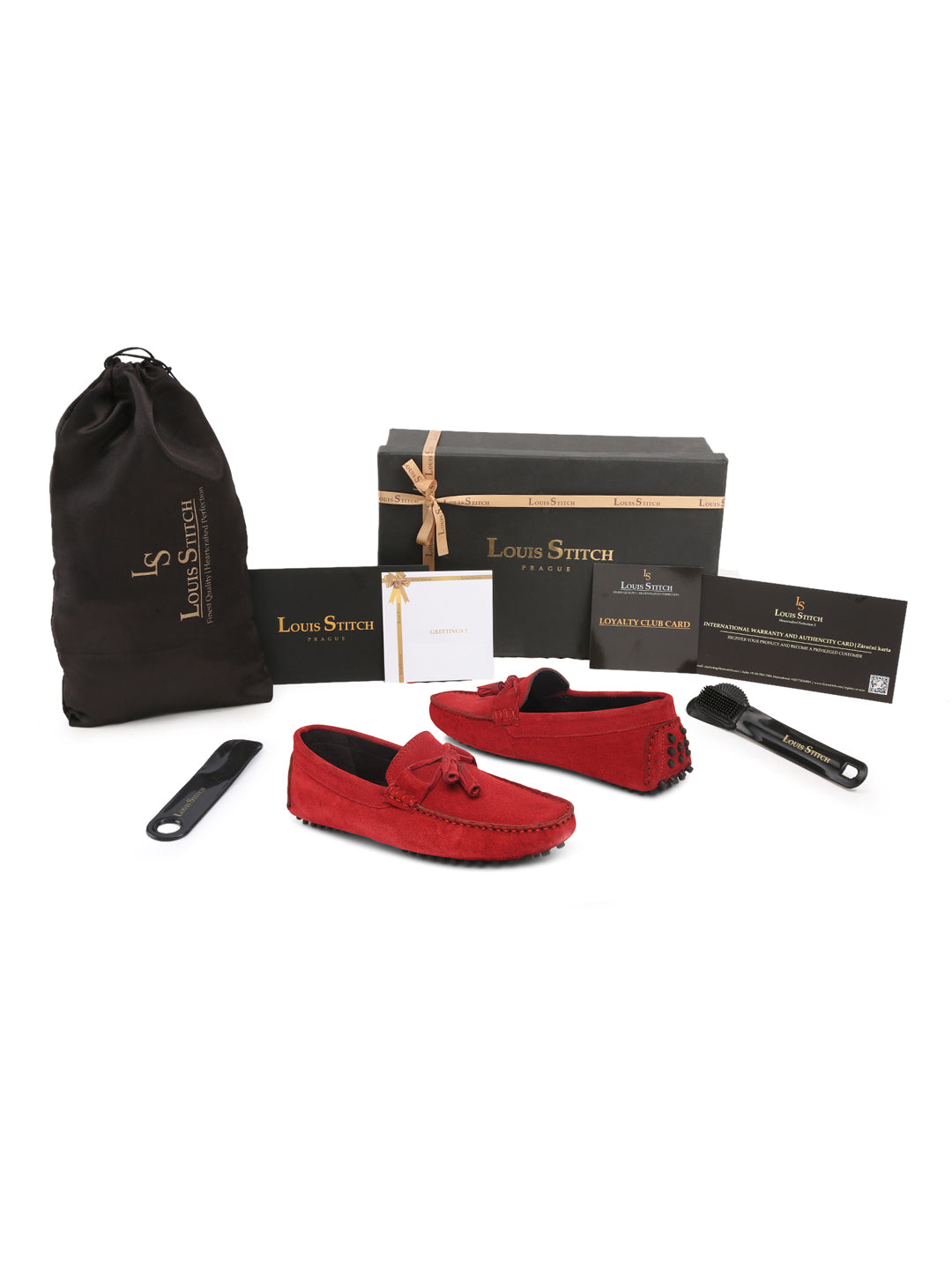 Handmade Italian Suede Leather Penny Tassel Loafers