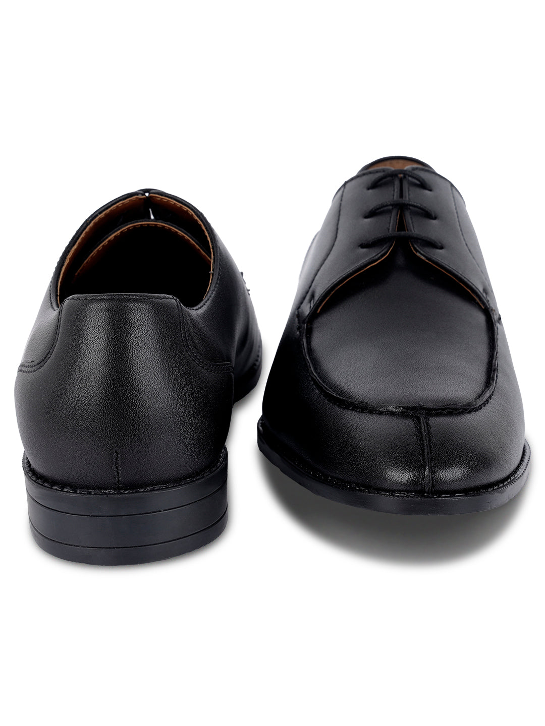 Jet Black Handcrafted Derby Laceups Shoes