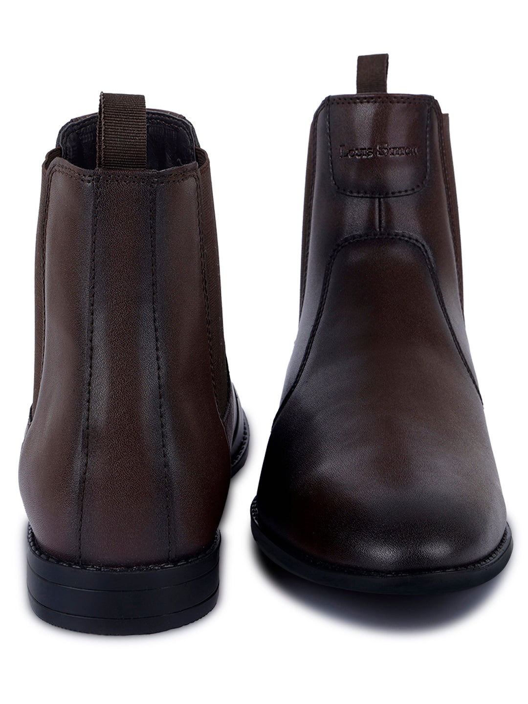 Brunette Brown Dual Tone Handcrafted Chelsea Boots