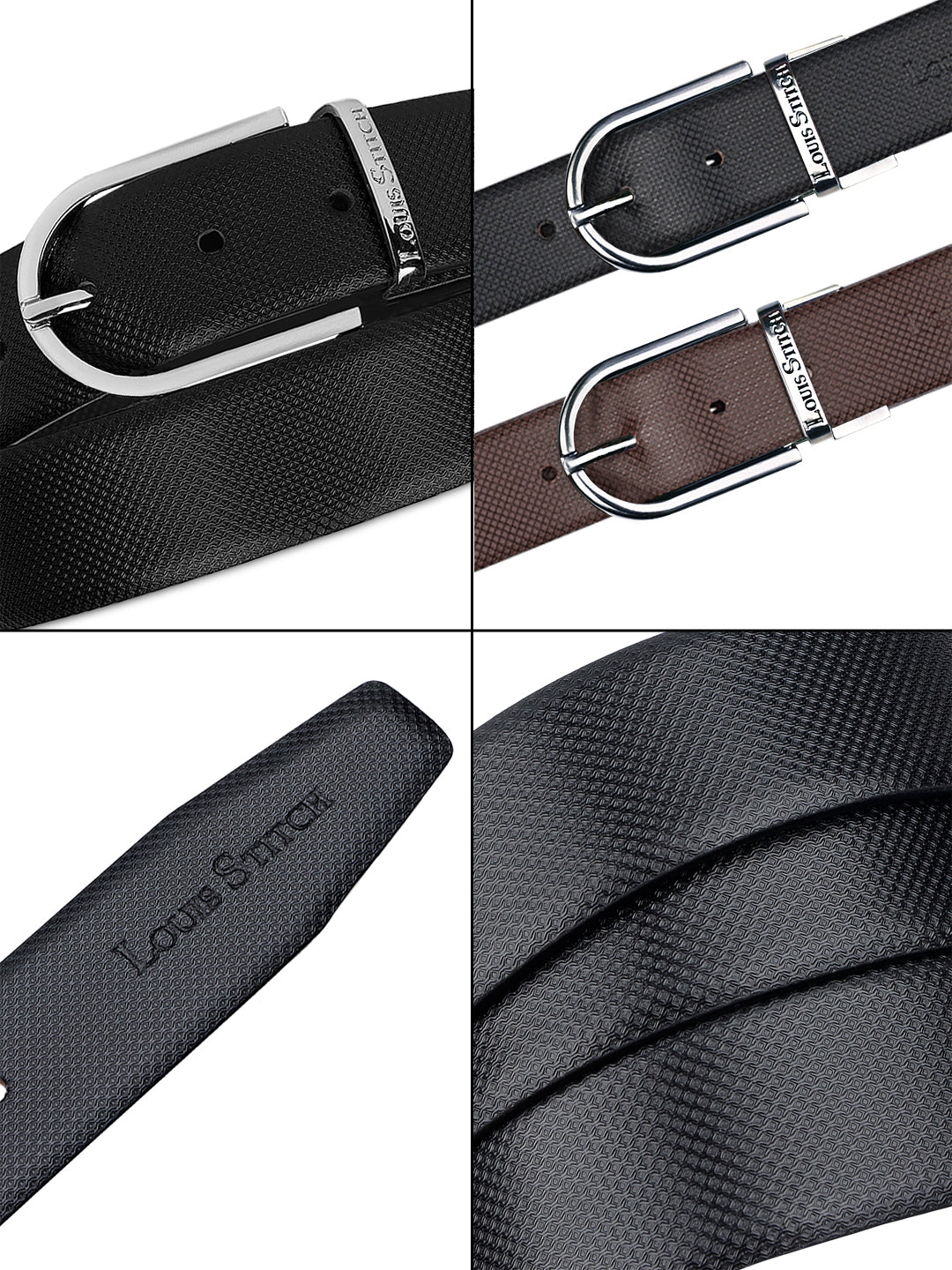 Handcrafted Spanish Leather Reversible Belt For Men
