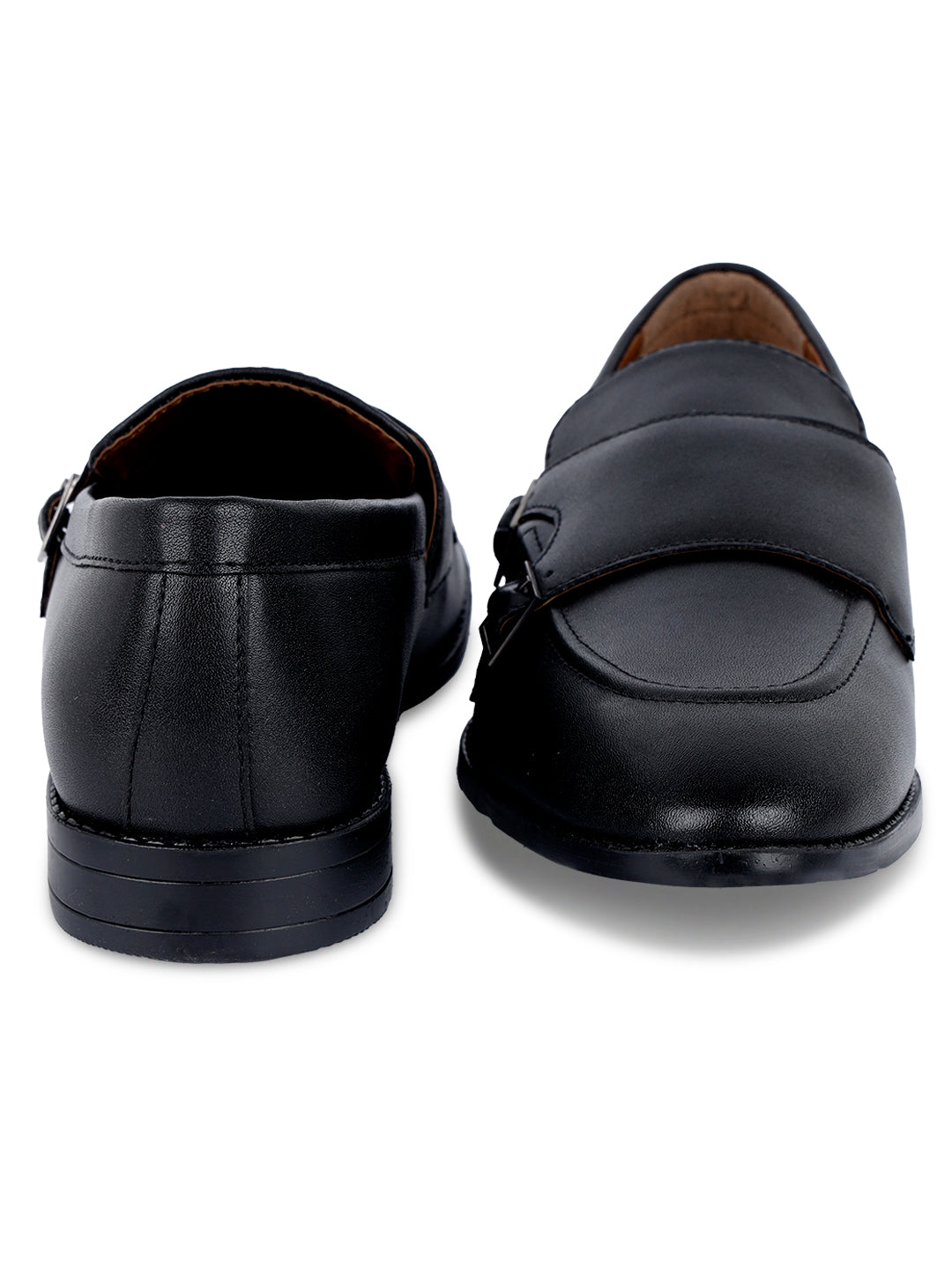 Obsidian Black Handcrafted Slipon Style Comfortable Monks