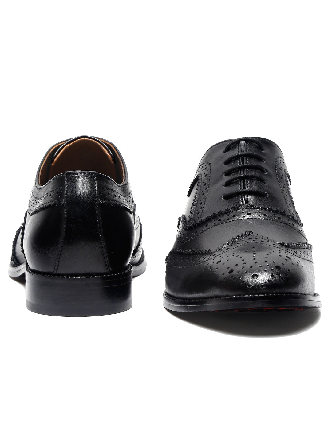 Jet Black Handmade Premium Italian Leather Brogues