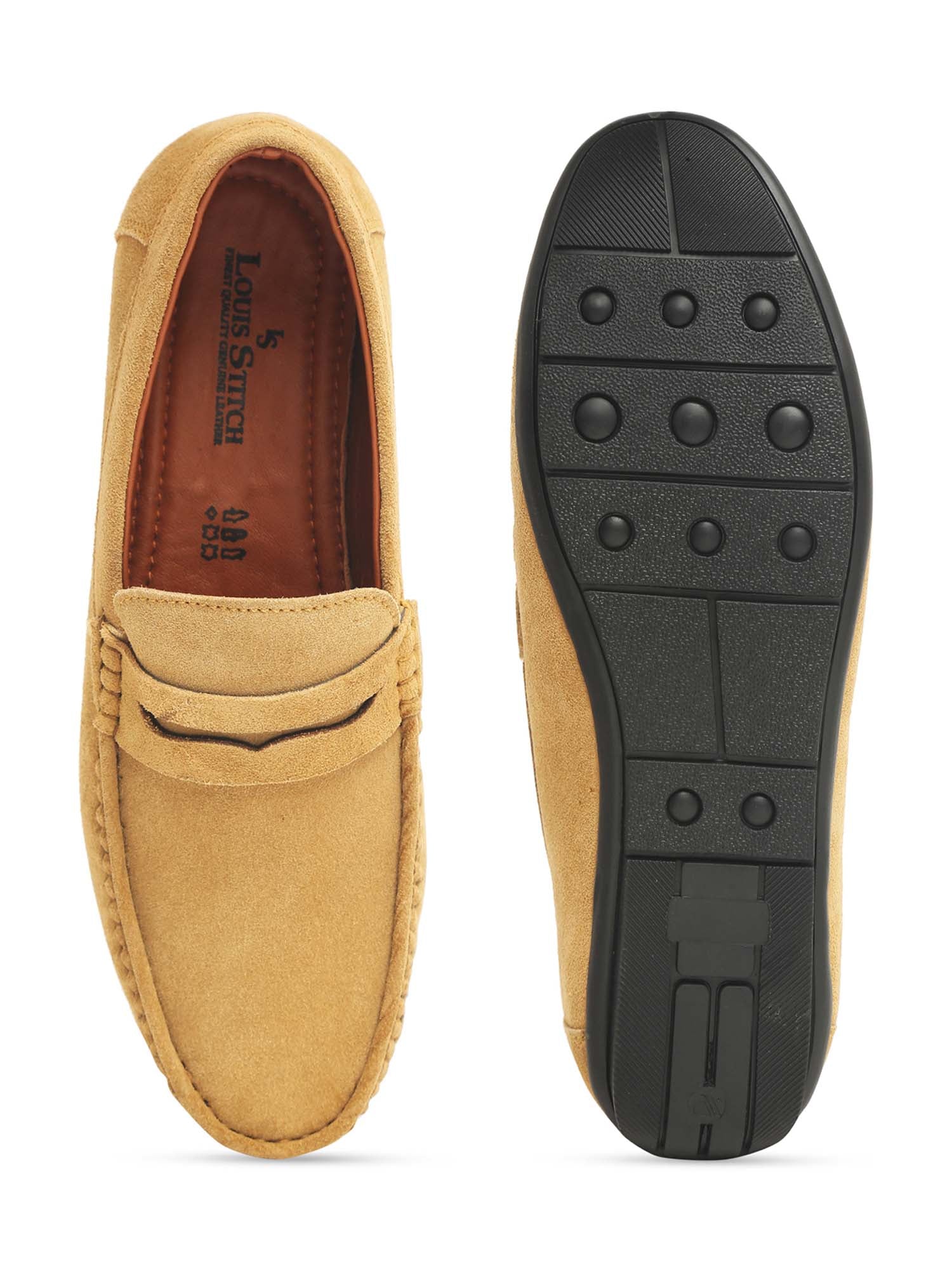 Italian Suede Leather Penny Loafers