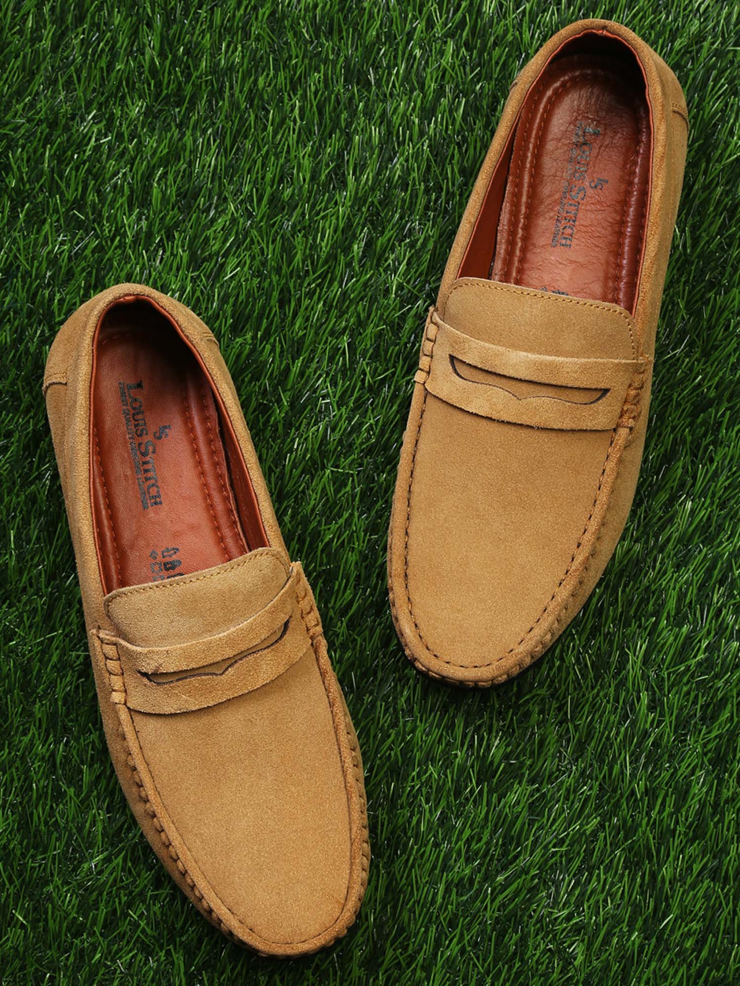 Italian Suede Leather Penny Loafers