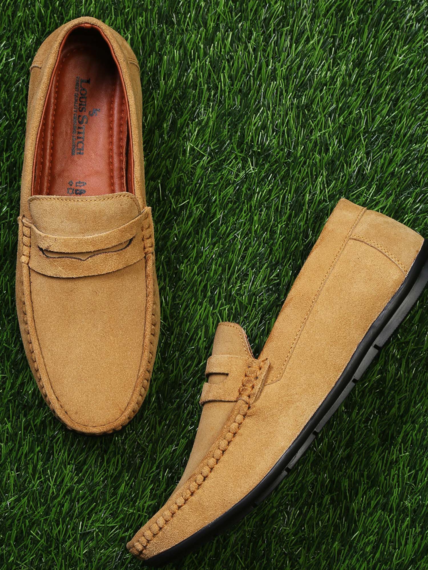 Italian Suede Leather Penny Loafers