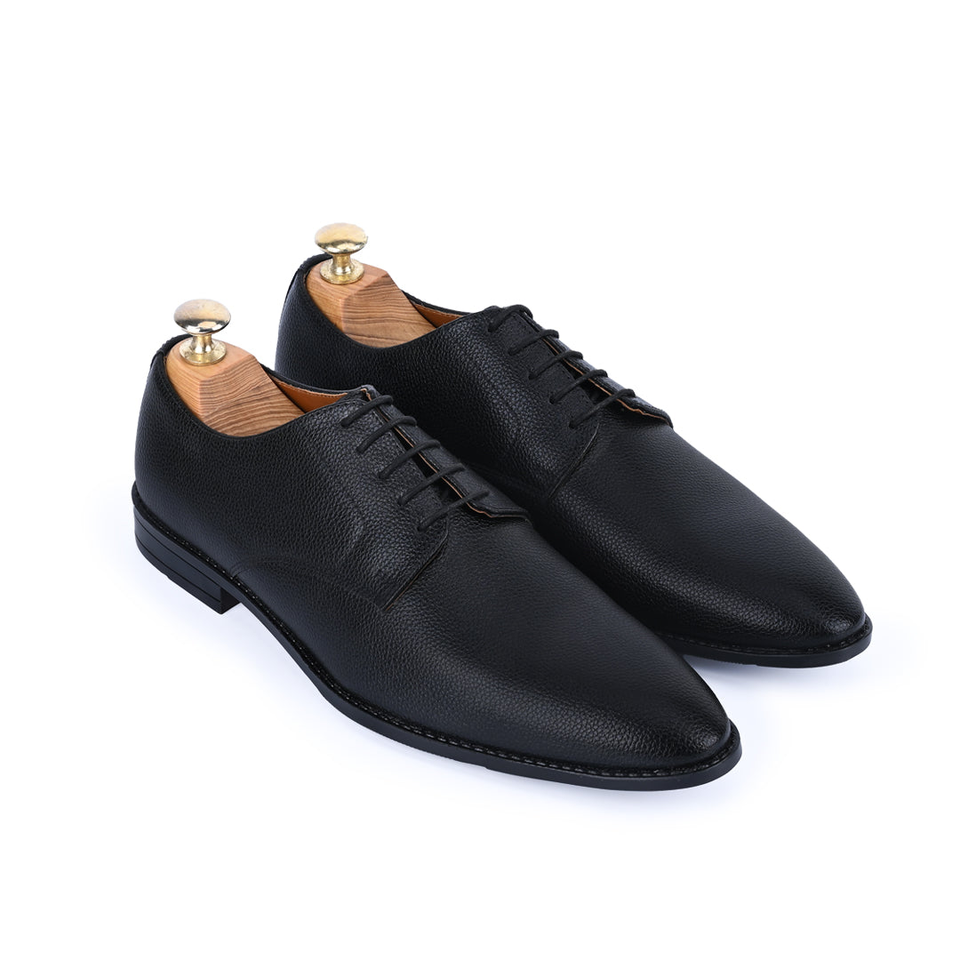 Derby Jet Black Shoes for Men