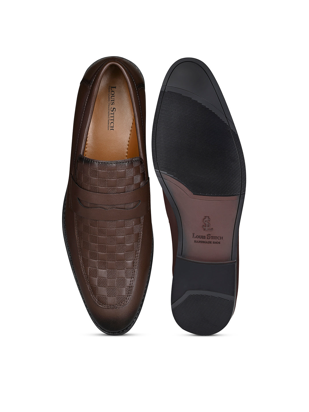Brunette Brown Handcrafted Moccasin Slipon