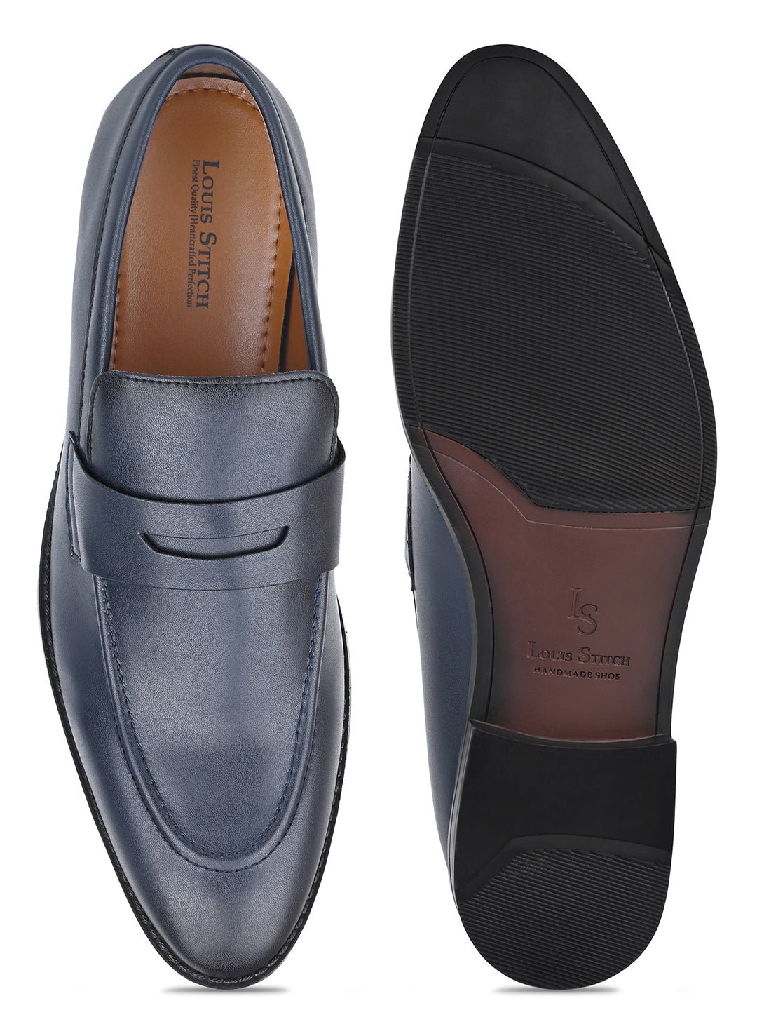 Federal Blue Slipon Style Comfortable Moccasins
