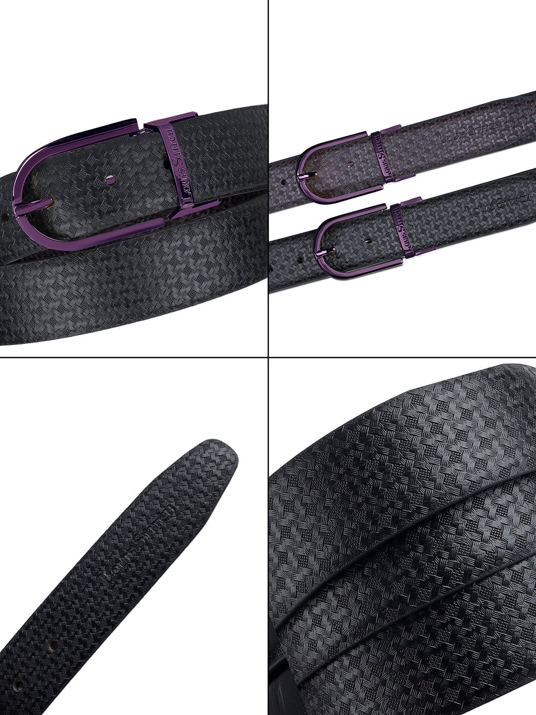 Men's Black & Brown Formal Italian Leather Reversible Belt For Men