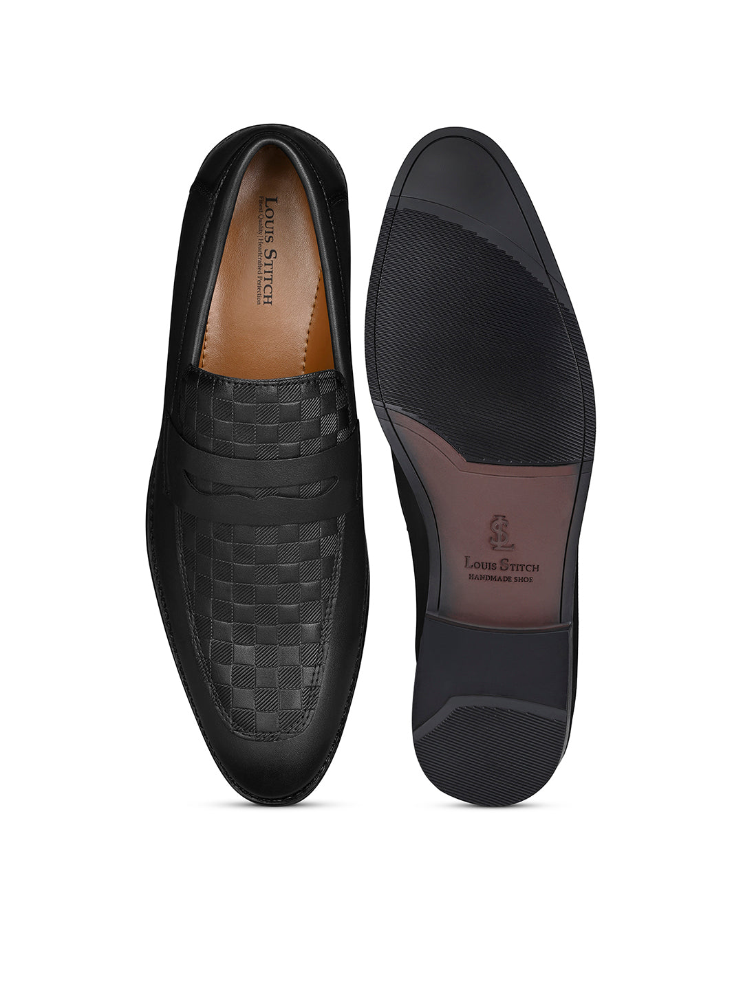 Jet Black Handcrafted Moccasin Slipon