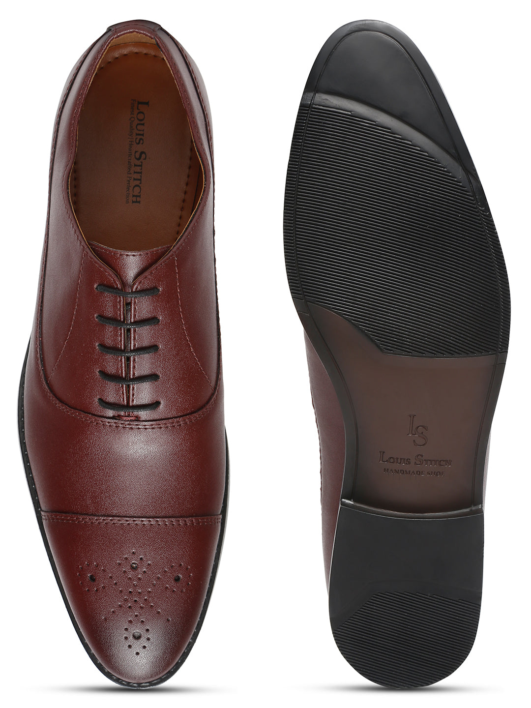 Rosewood Handcrafted Captoe Style Comfortable Laceups Shoes