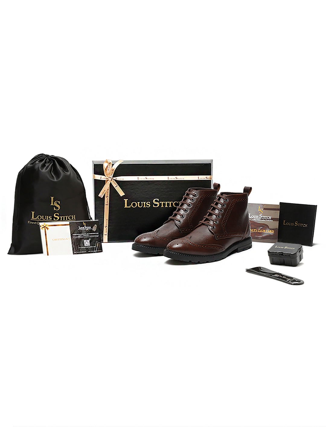 Brunette Brown Handcrafted Italian Leather High Ankle Chukka Brogue Boots