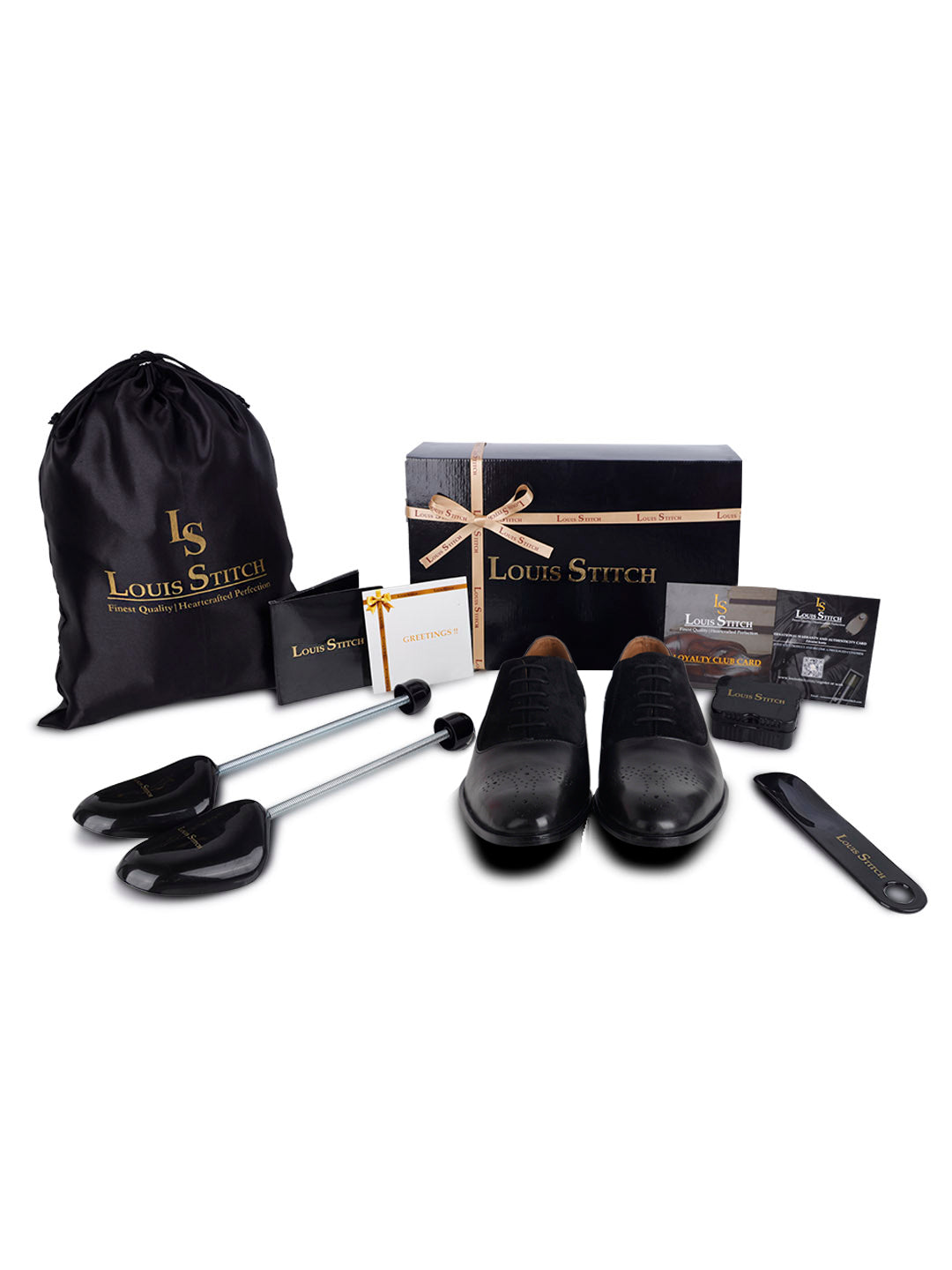 Jet Black Handmade Premium Italian Leather Brogues