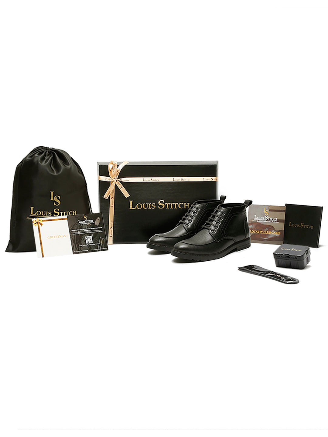 Jet Black Handcrafted Italian Leather High Ankle Chukka Boots