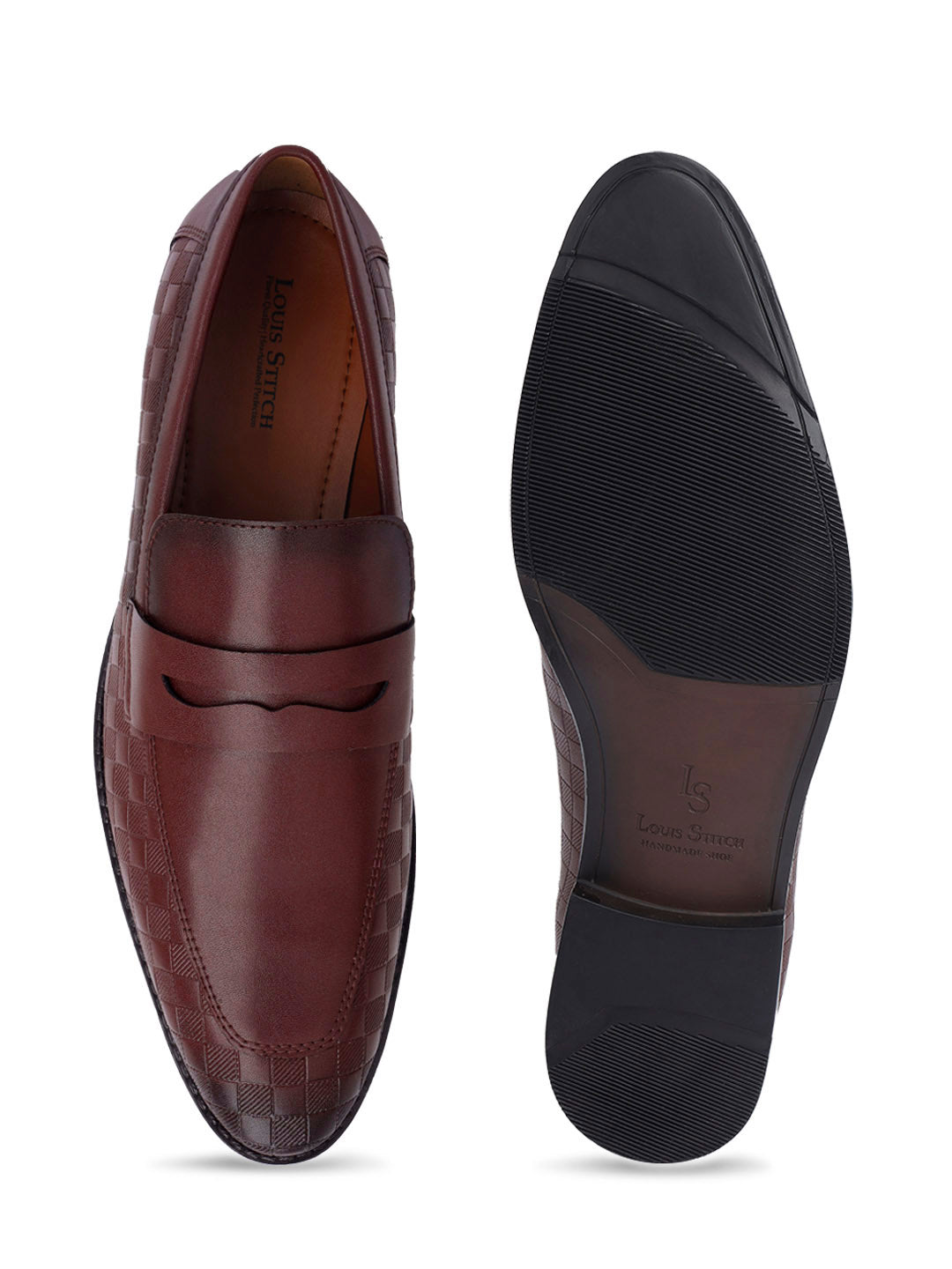 Rosewood Handcrafted Embossed Moccasins Slipons