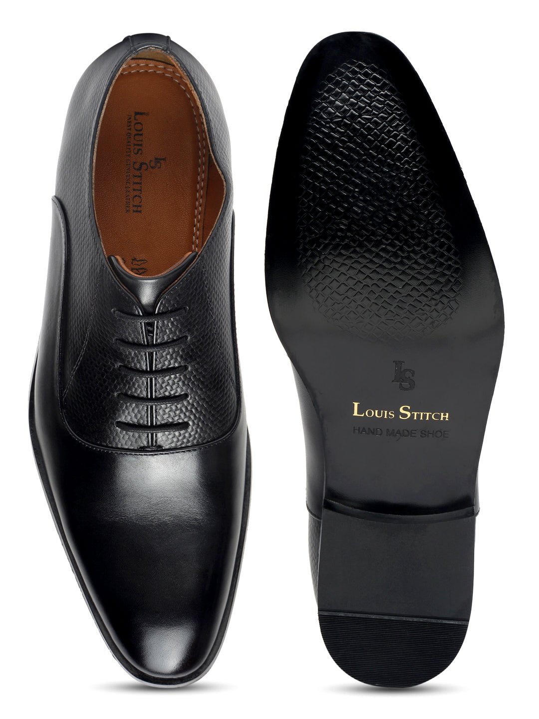 Jet Black Handmade Premium Italian Leather Derby Shoes
