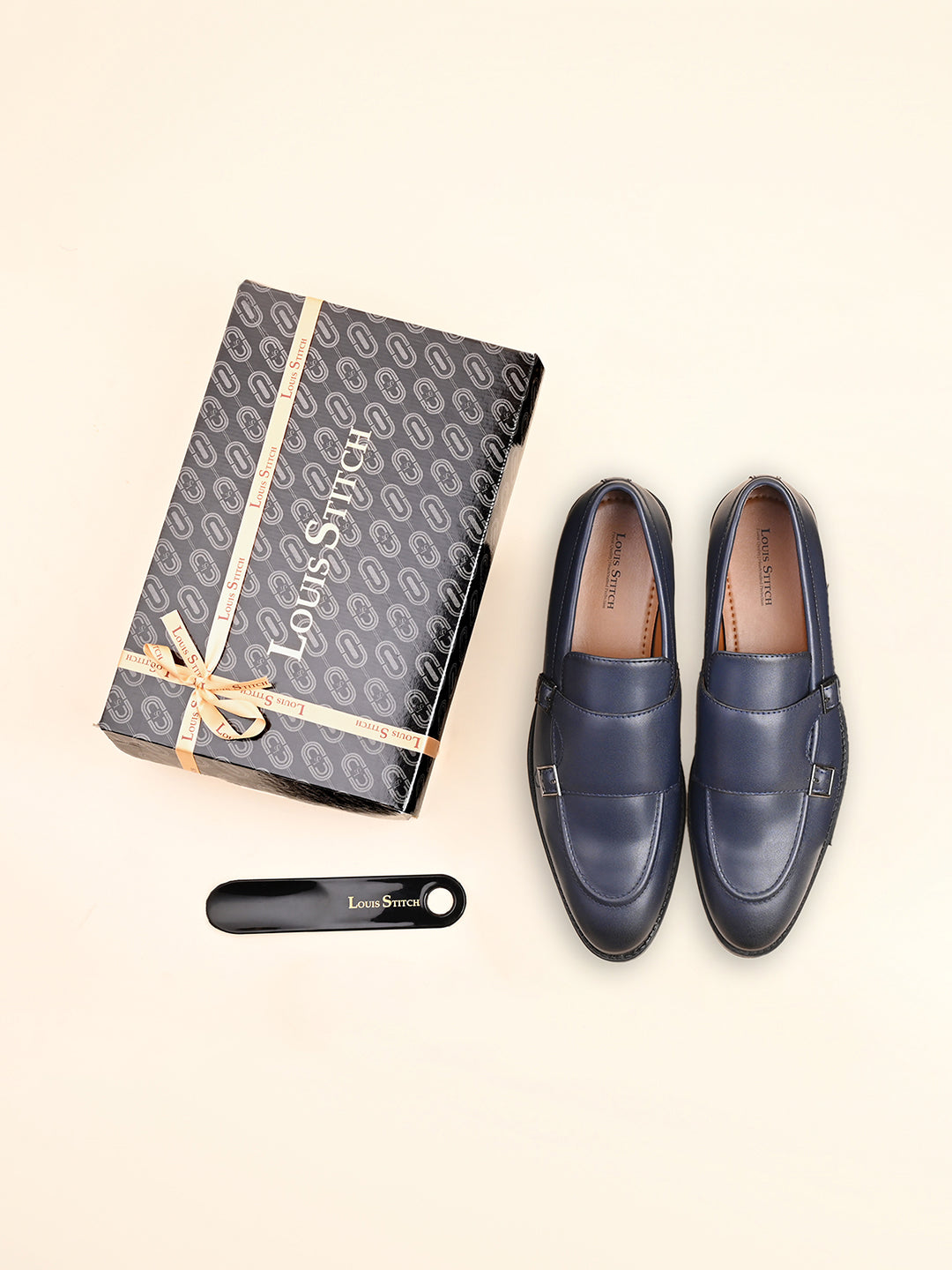 Federal Blue Handcrafted Slipon Style Comfortable Monks