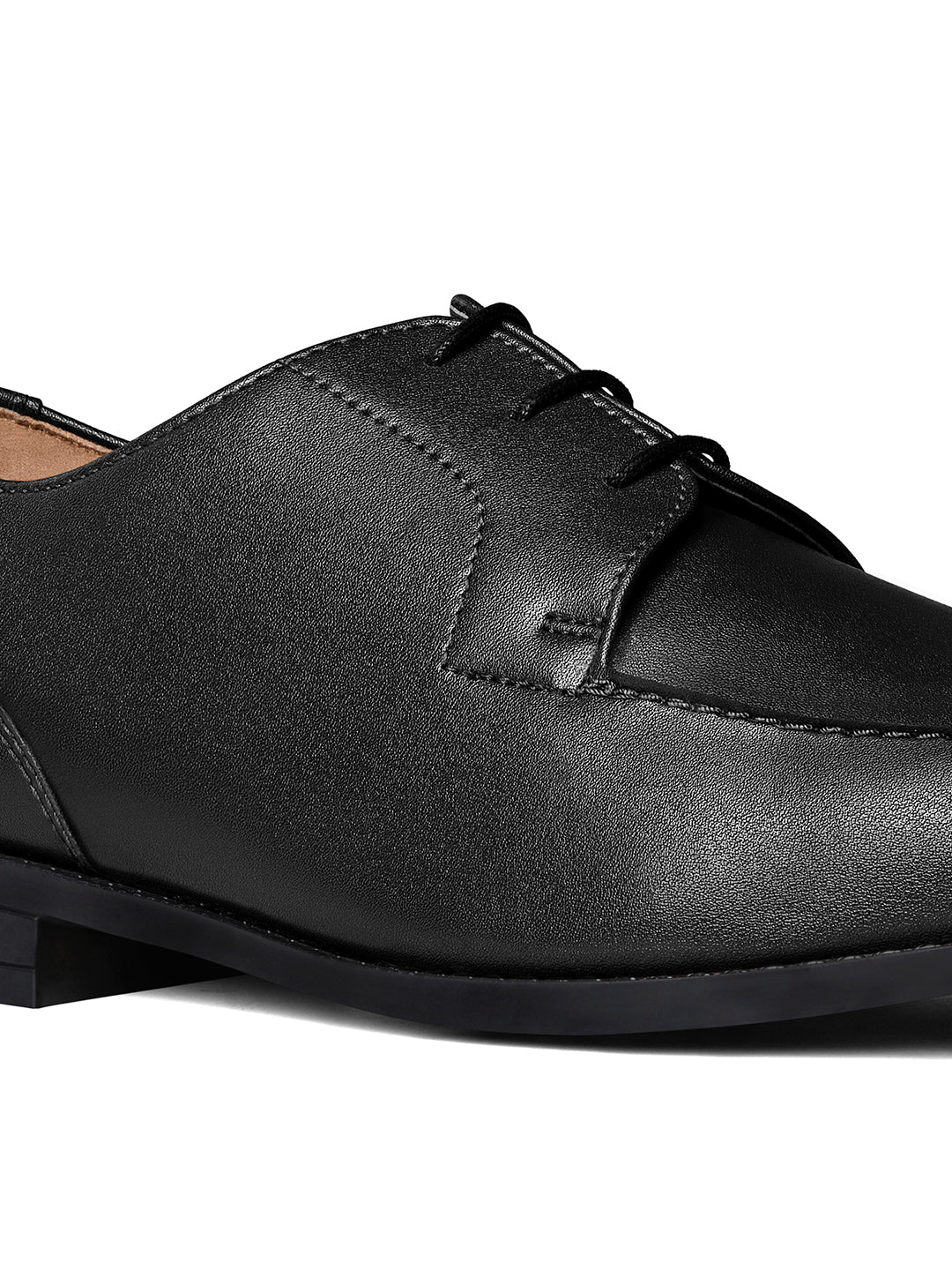 Jet Black Handcrafted Derby Laceups Shoes
