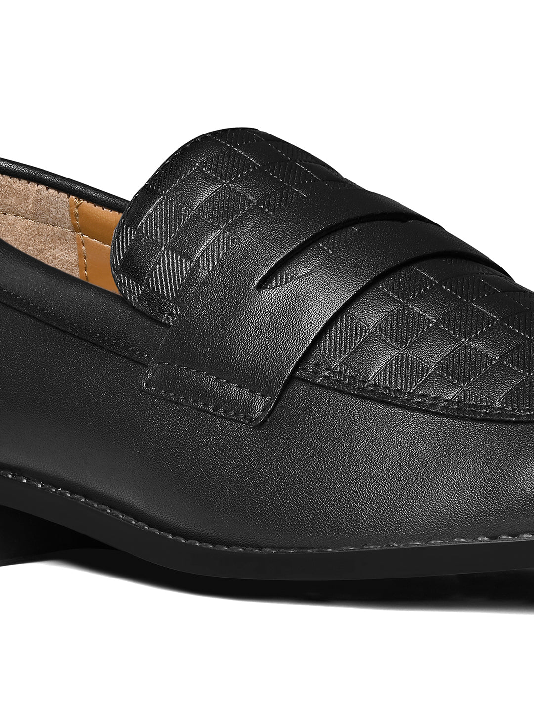 Jet Black Handcrafted Moccasin Slipon