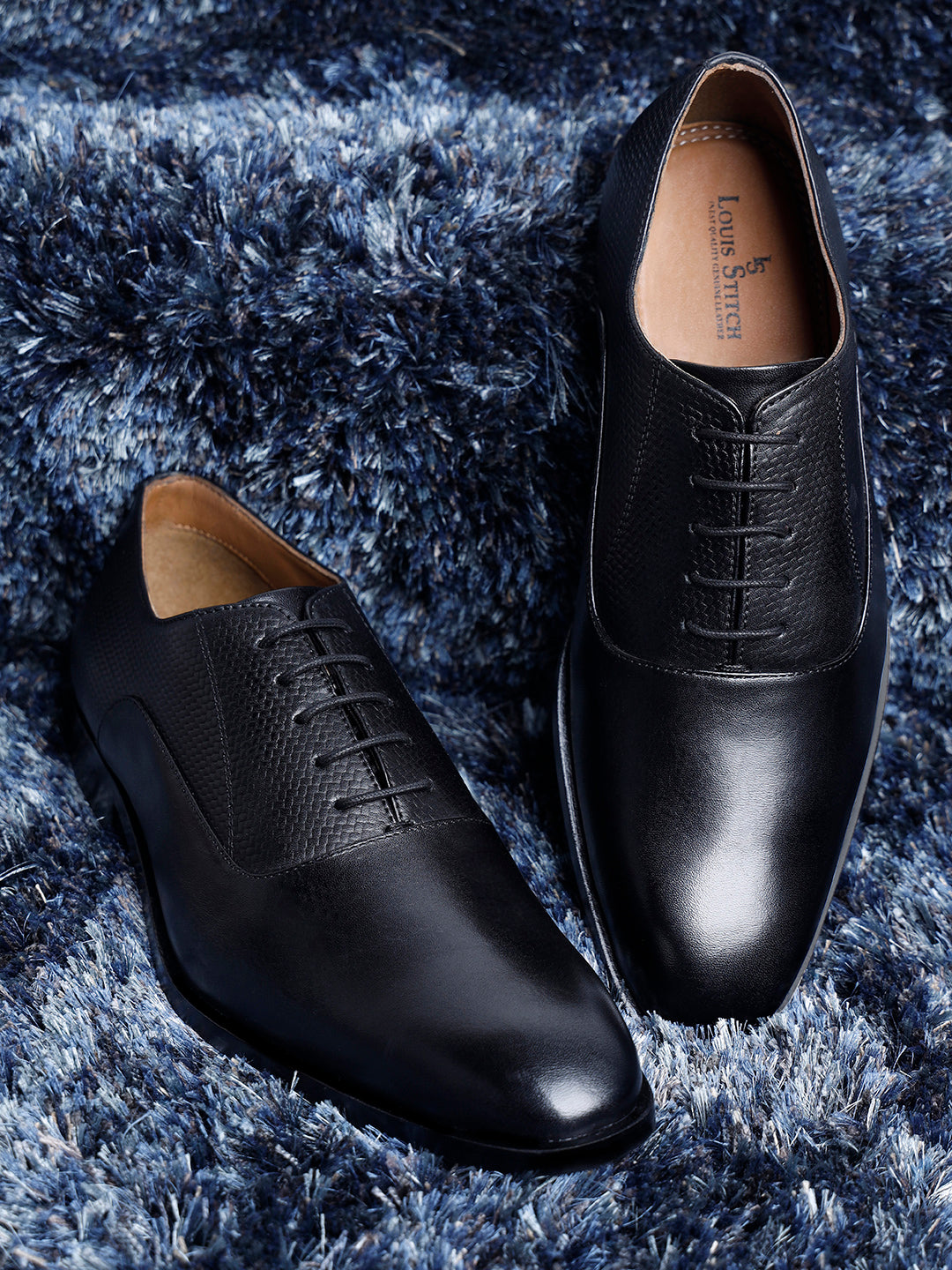 Jet Black Handmade Premium Italian Leather Derby Shoes