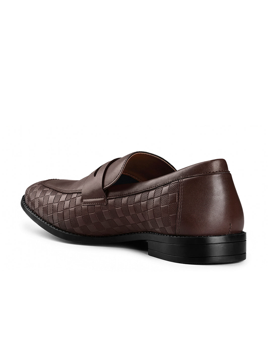 Brunette Brown Embossed Moccasin Slipon