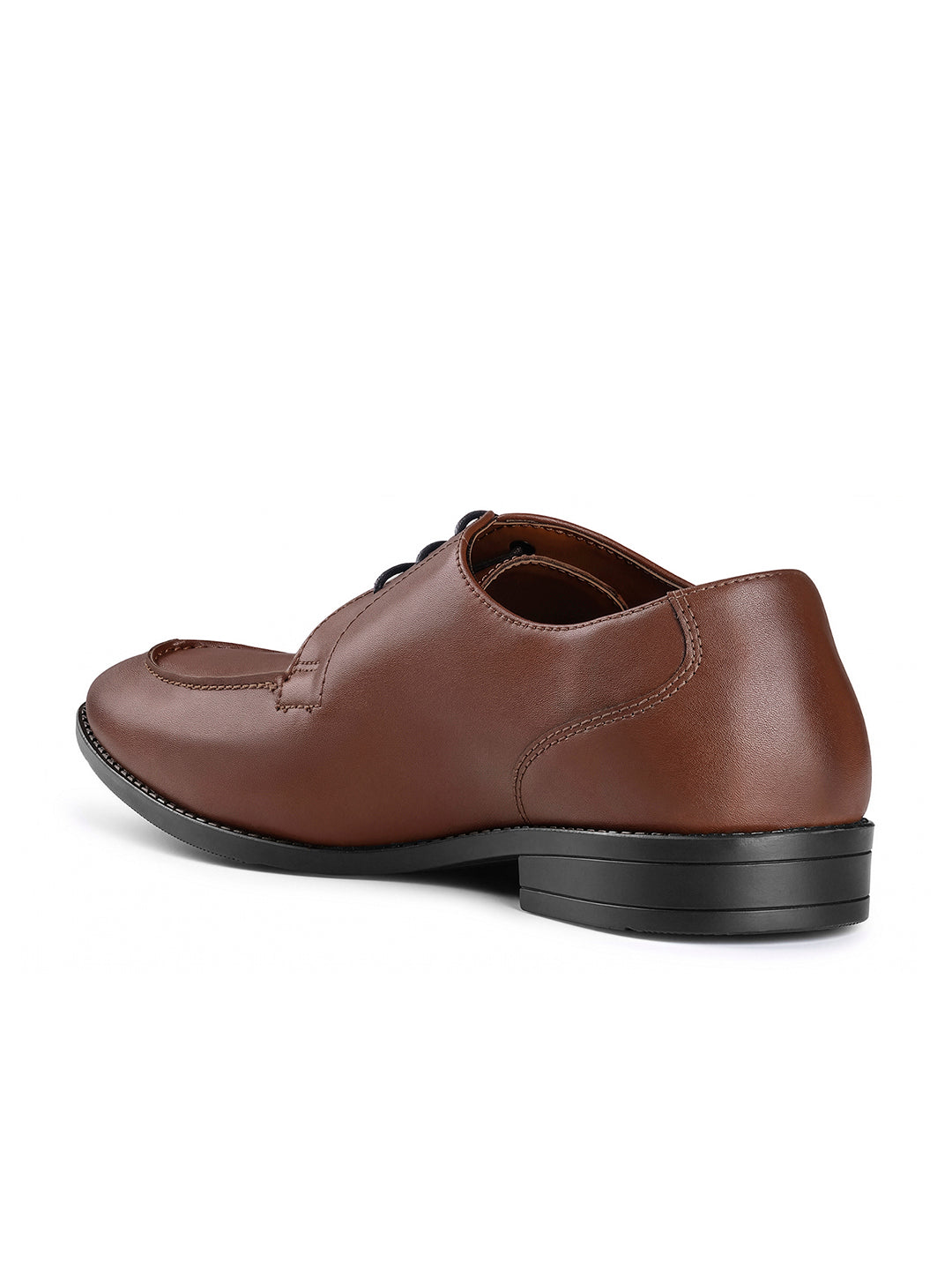 Tan Handcrafted Derby Laceups Shoes