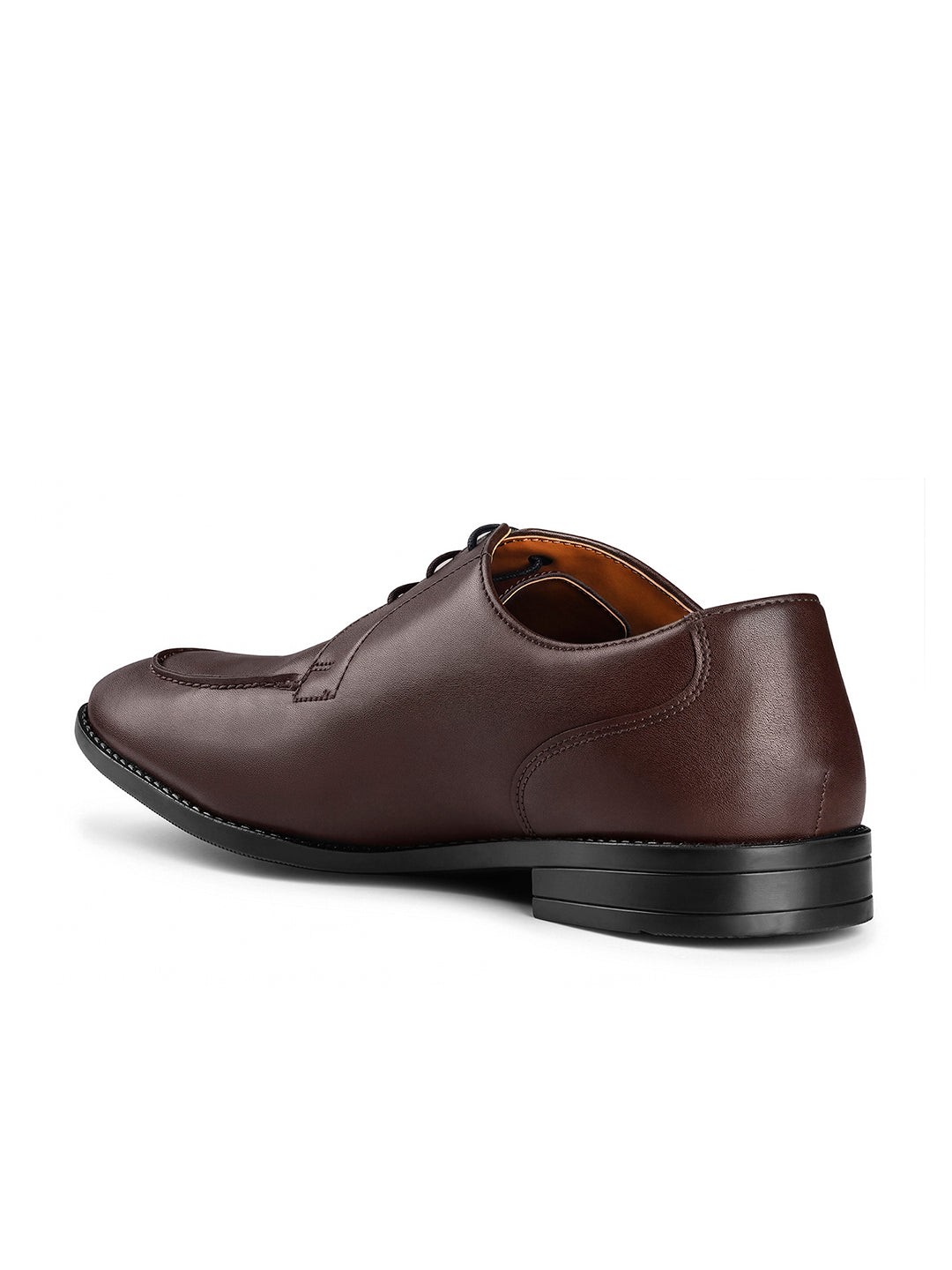 Brunette Brown Handcrafted Derby Laceups Shoes