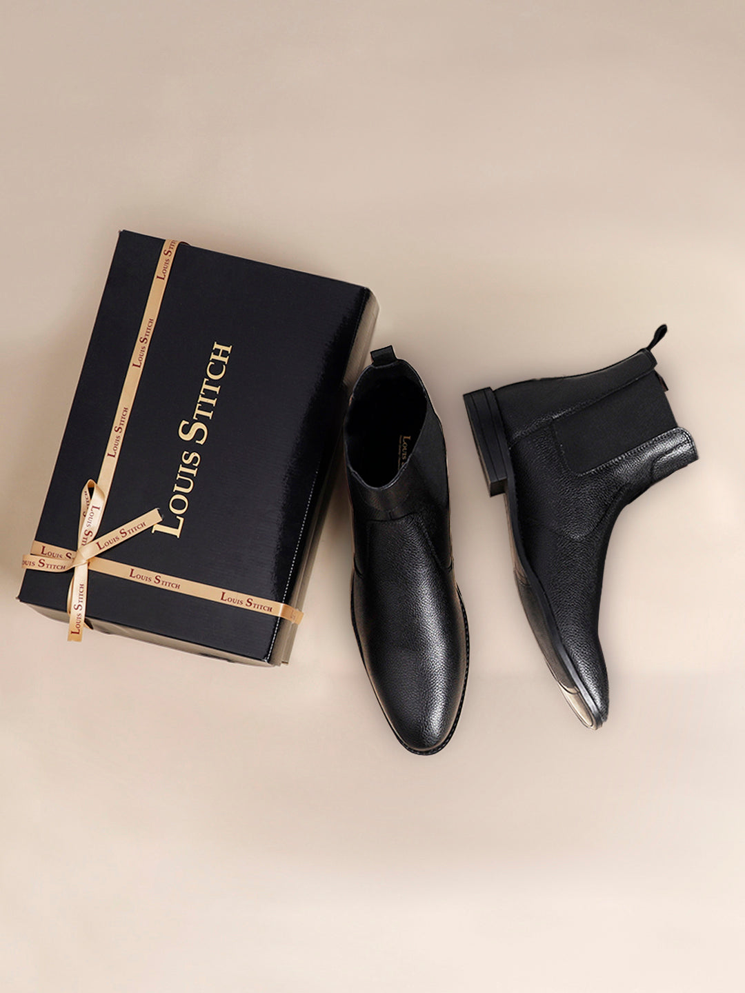 Obsidian Black Handcrafted Chelsea Milled Boots